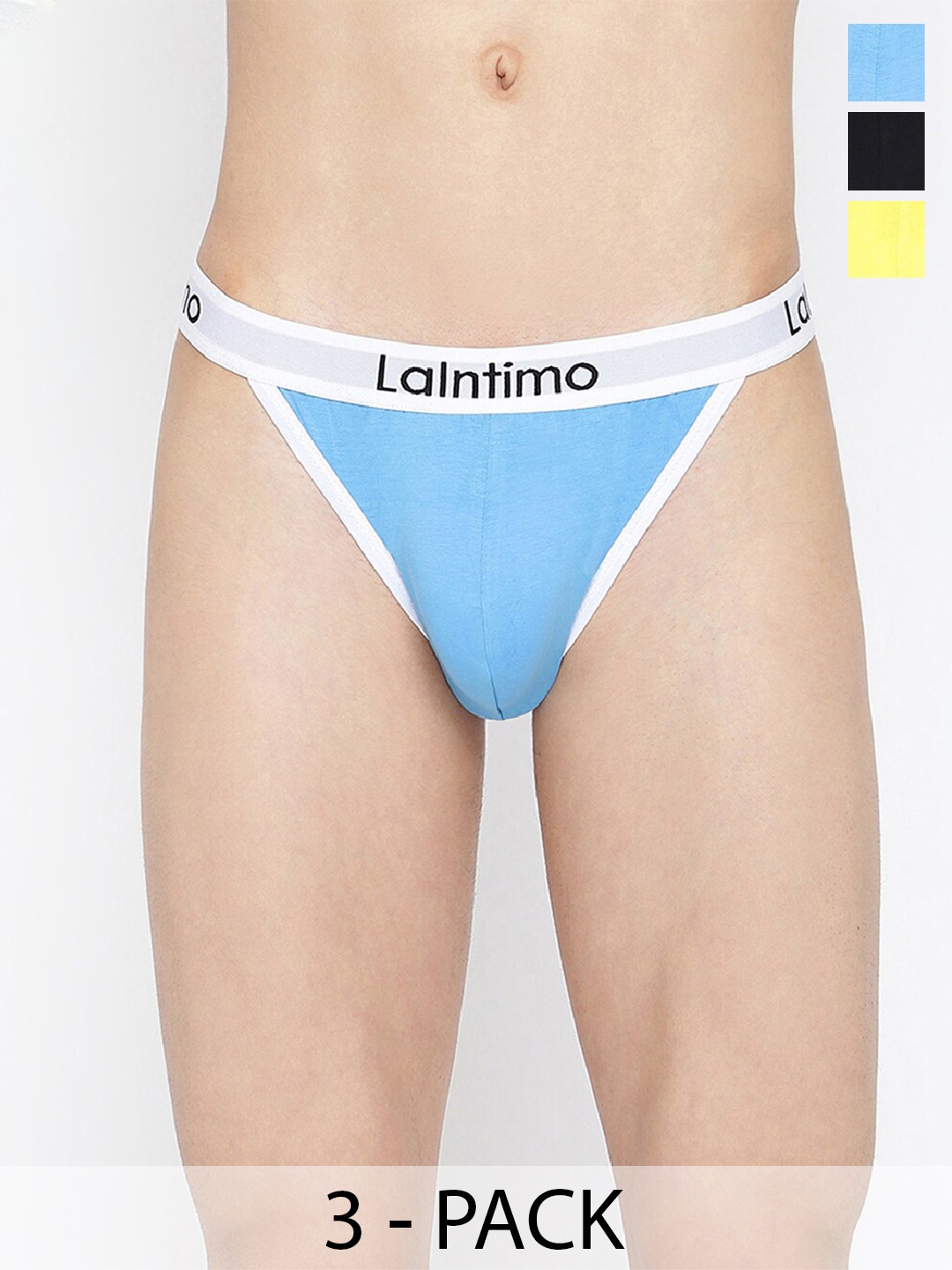 

La Intimo Men Pack Of 3 Anti Microbial Briefs LIBR020C, Blue