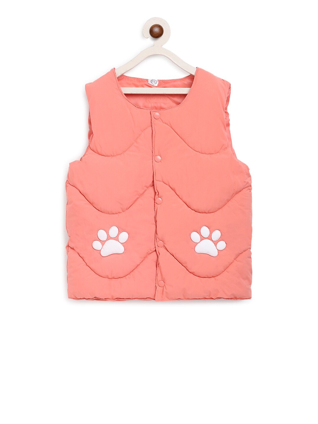 

Kids On Board Girls Paw Patchwork Windcheater Tailored Jacket, Peach