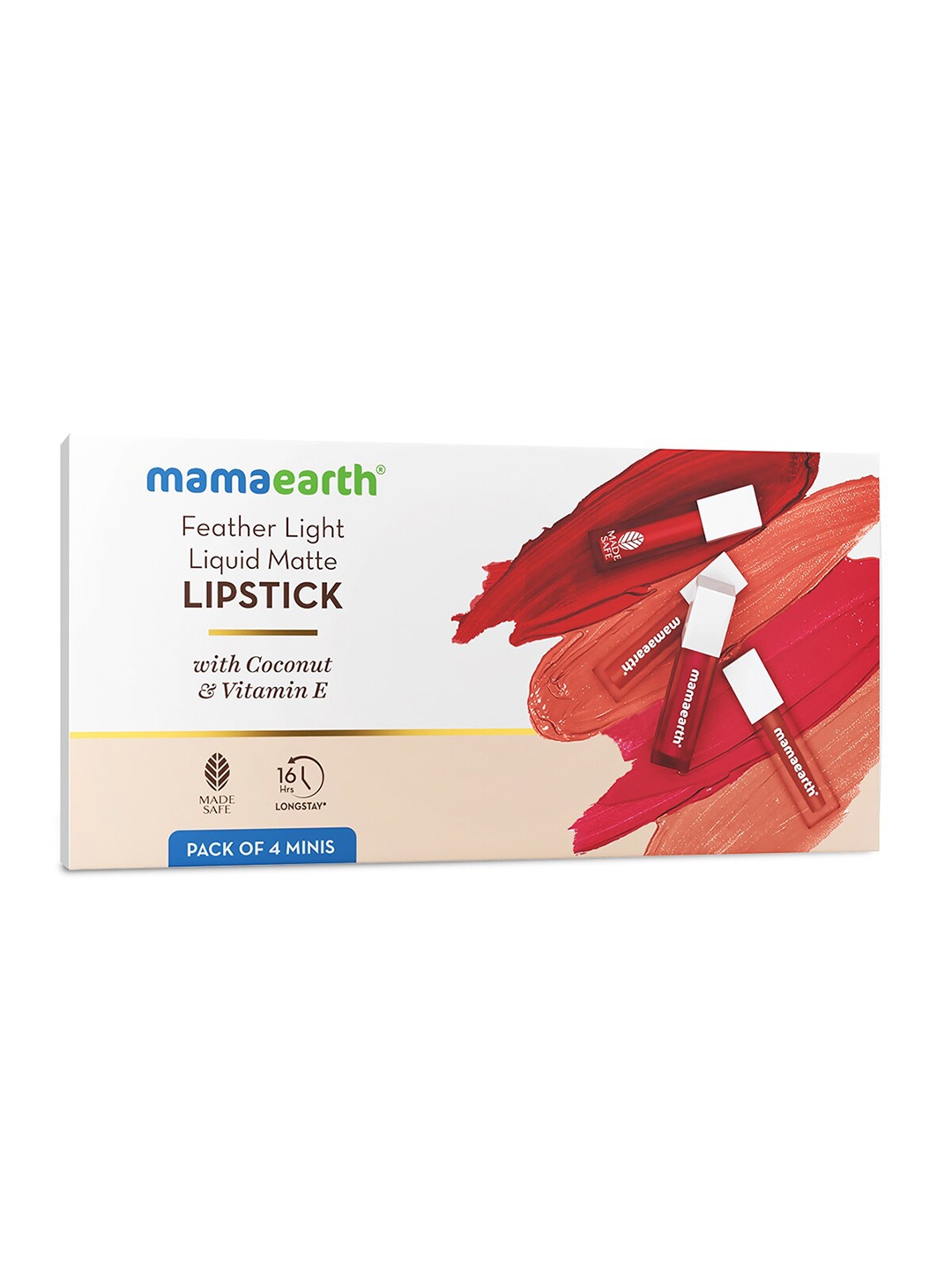 

Mamaearth Set Of 4 Feather Light Liquid Matte Lipstick - 1.2ml Each, Pink