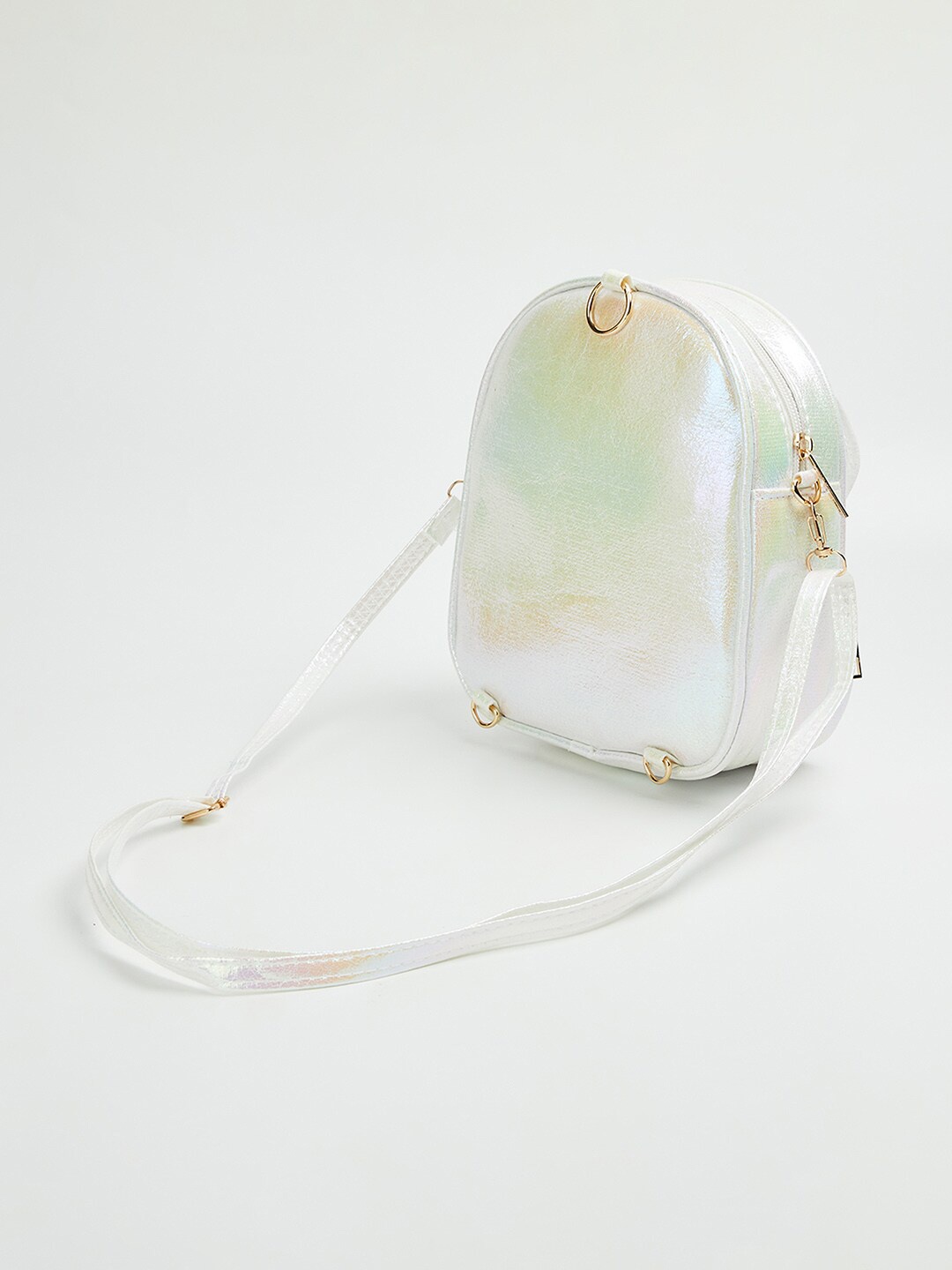 

Ginger by Lifestyle Textured Structured Sling Bag, White