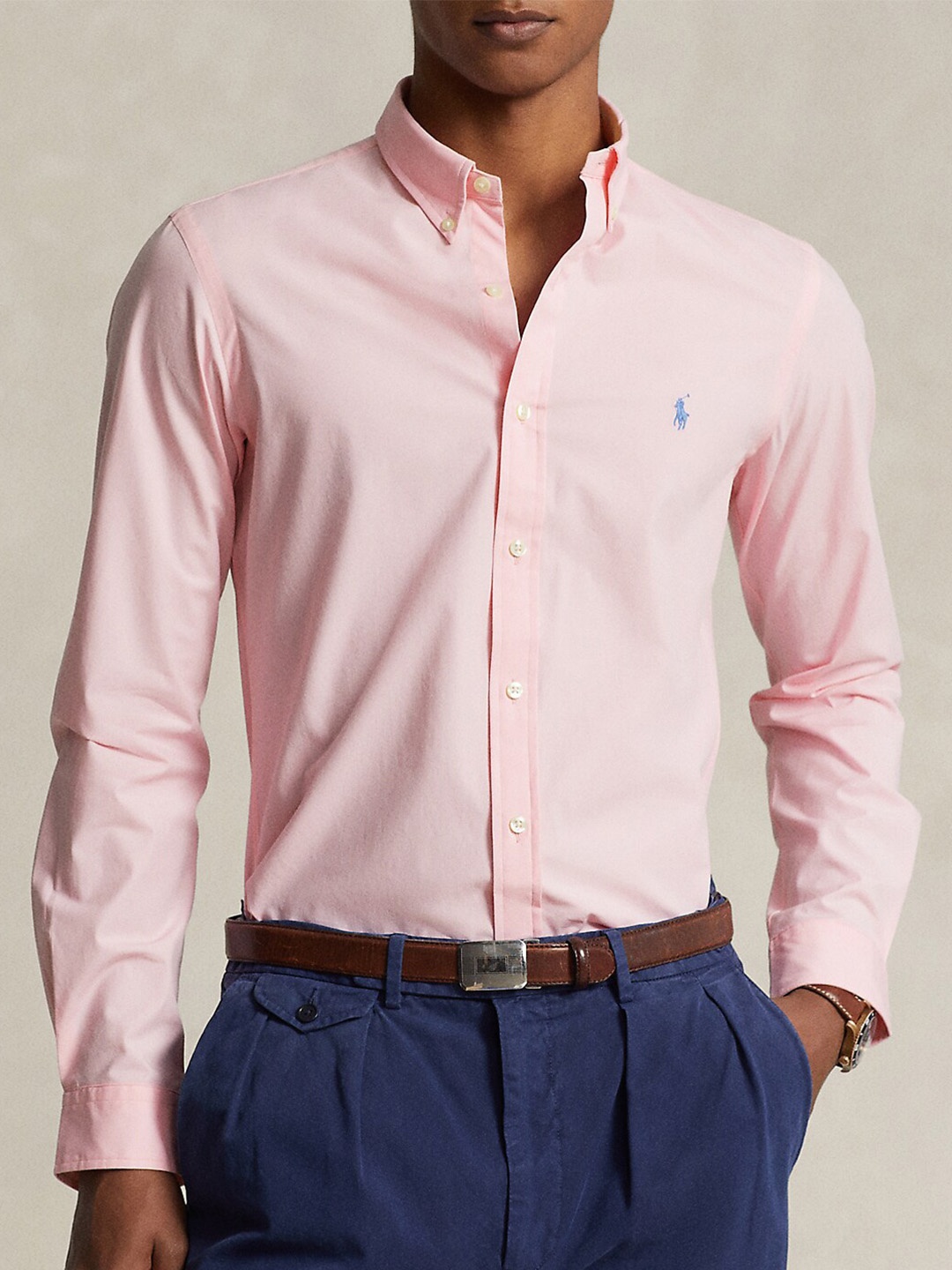 

Polo Ralph Lauren Button Down Collar Custom Fit Stretch Shirt, Pink