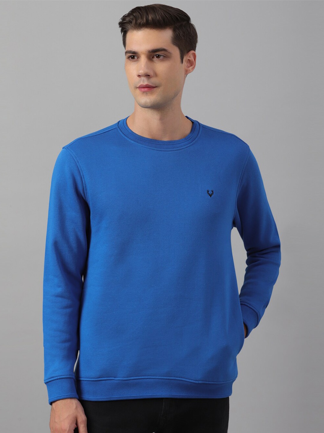 

Allen Solly Long Sleeves Pure Cotton Sweatshirt, Blue