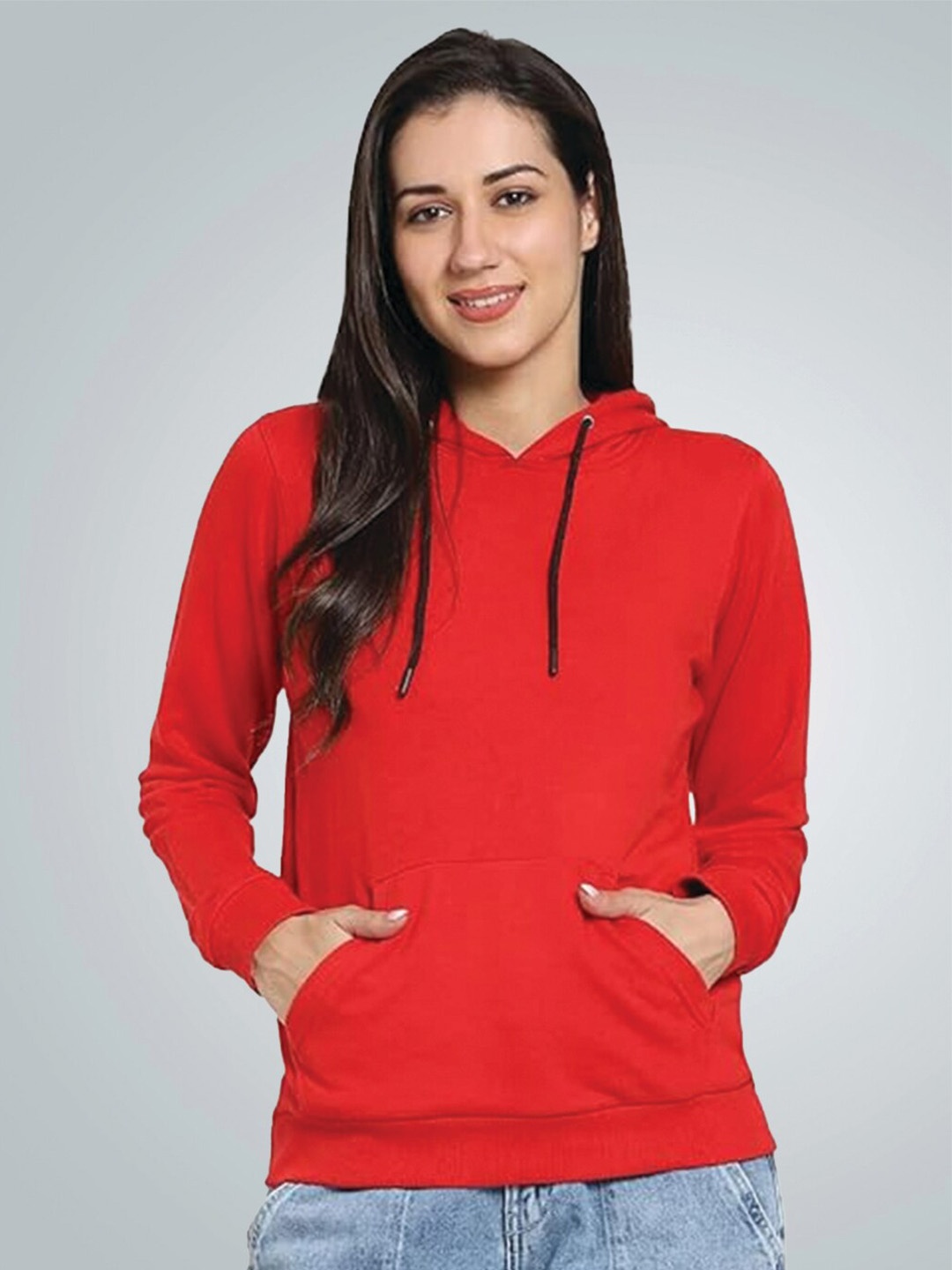 

Crazymonk Hooded Cotton Sweatshirt, Red