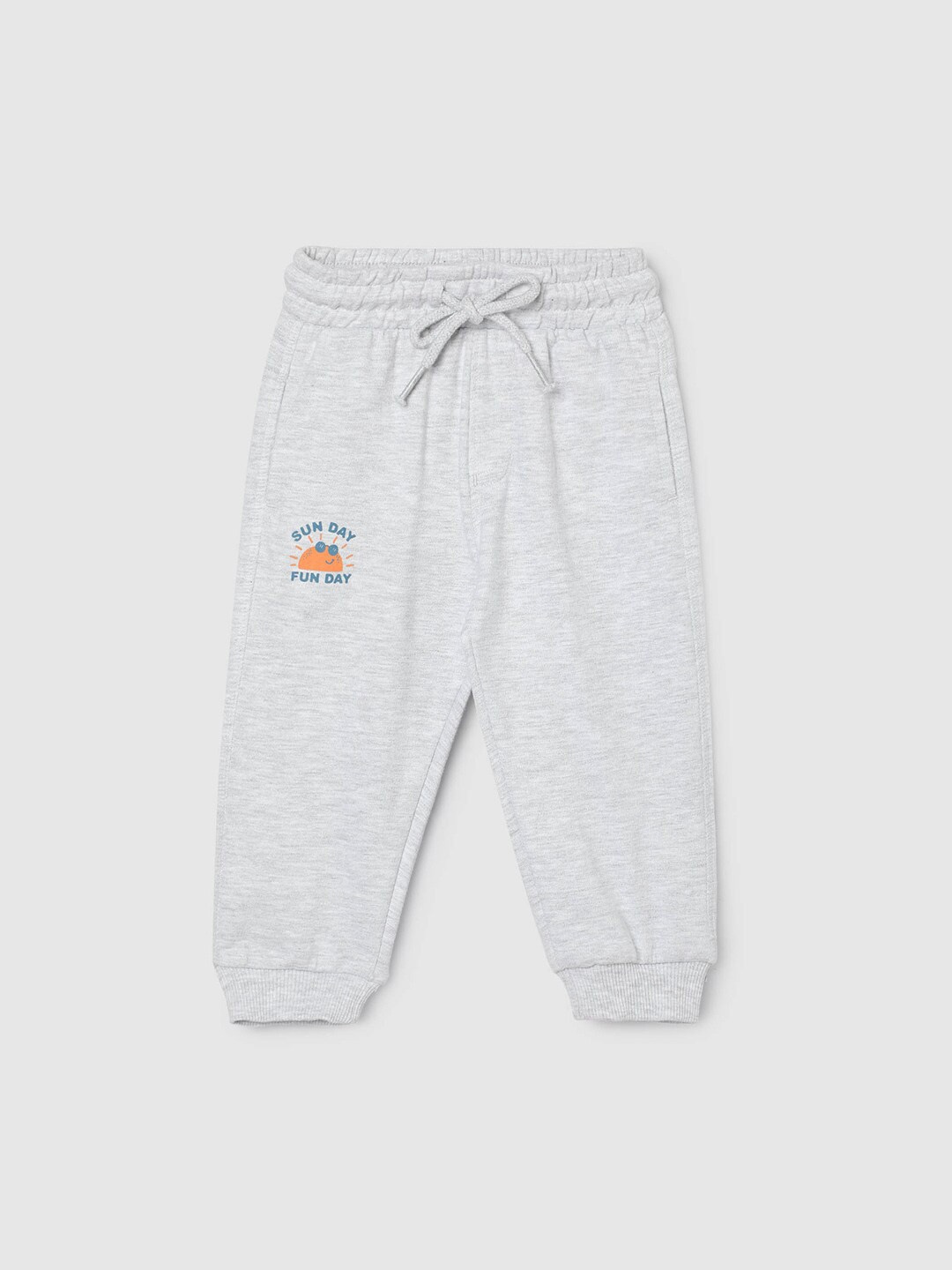 

max Infant Boys Pure Cotton Joggers, Grey melange
