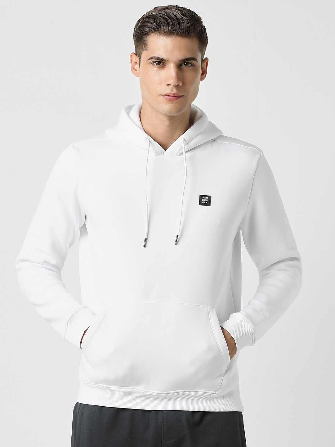 

Van Heusen Flex Men White Hooded Sweatshirt