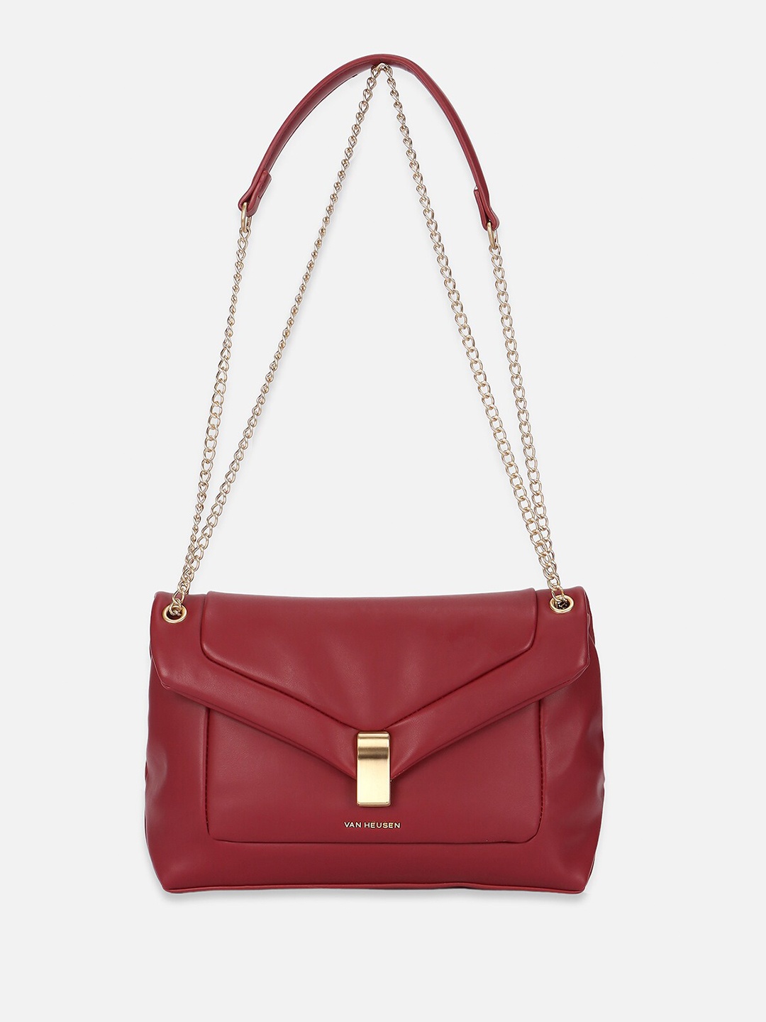 

Van Heusen Structured Sling Bag, Maroon