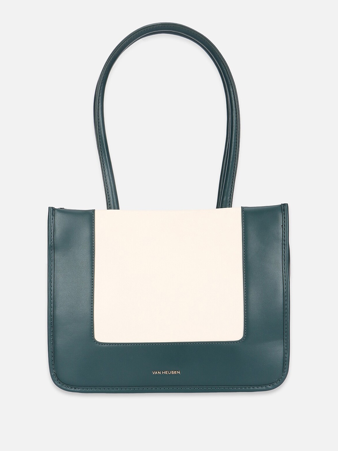 

Van Heusen Colourblocked Structured Shoulder Bag, Green