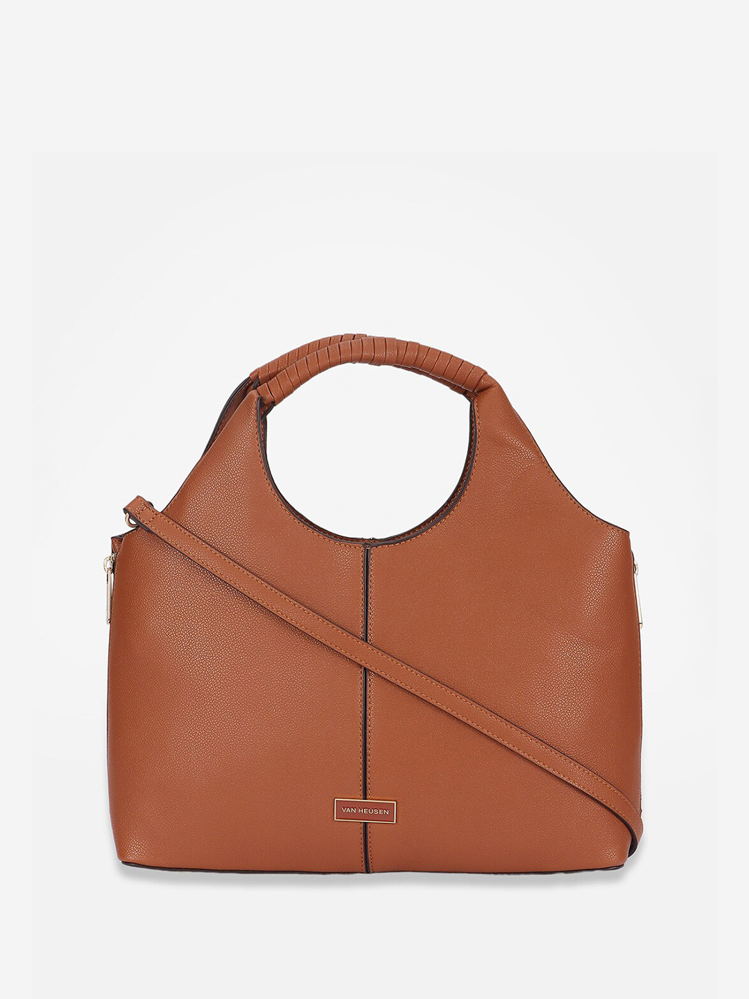 

Van Heusen PU Oversized Structured Handheld Bag, Brown