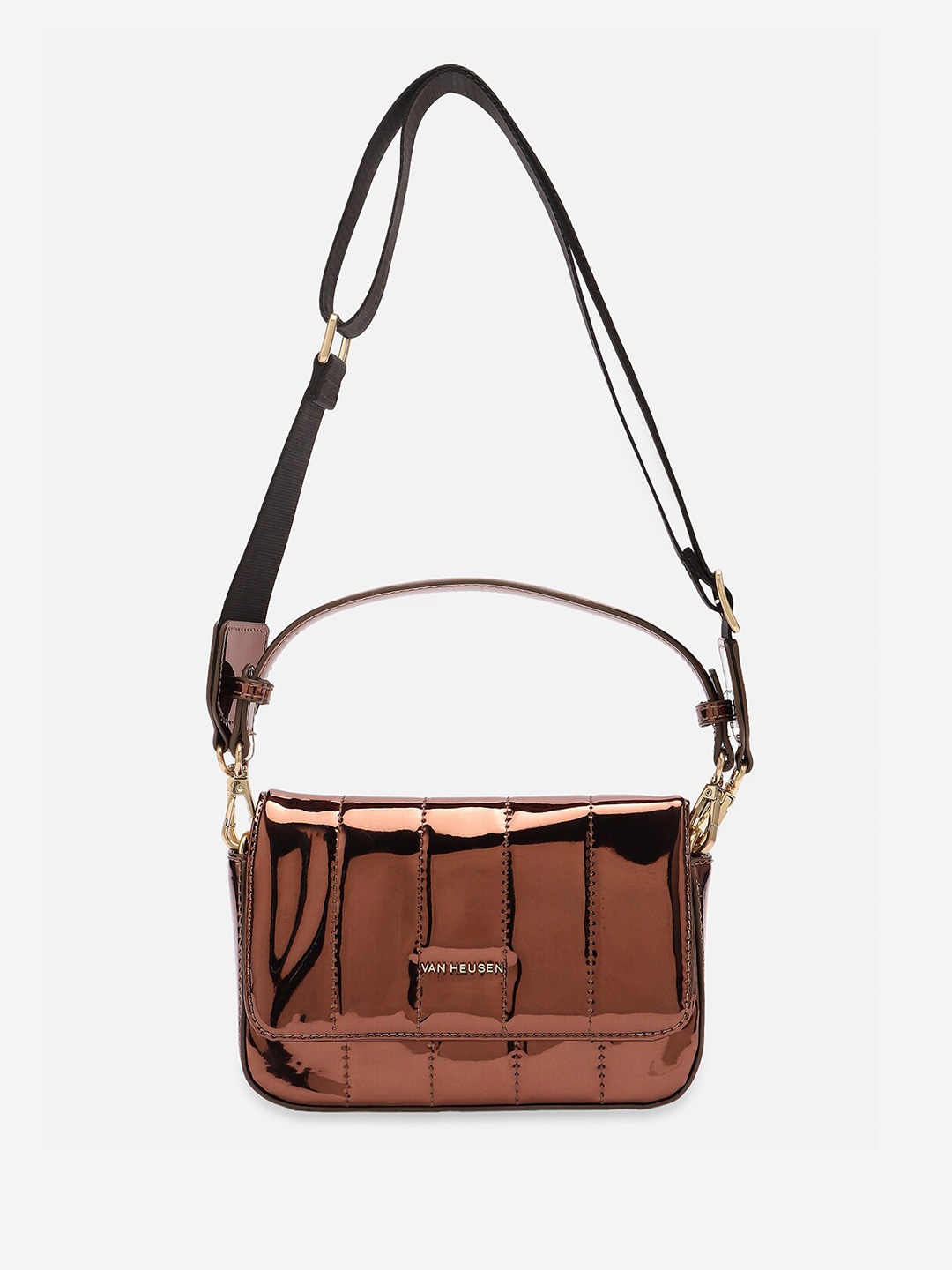 

Van Heusen Zip Detail PU Structured Handheld Bag, Brown