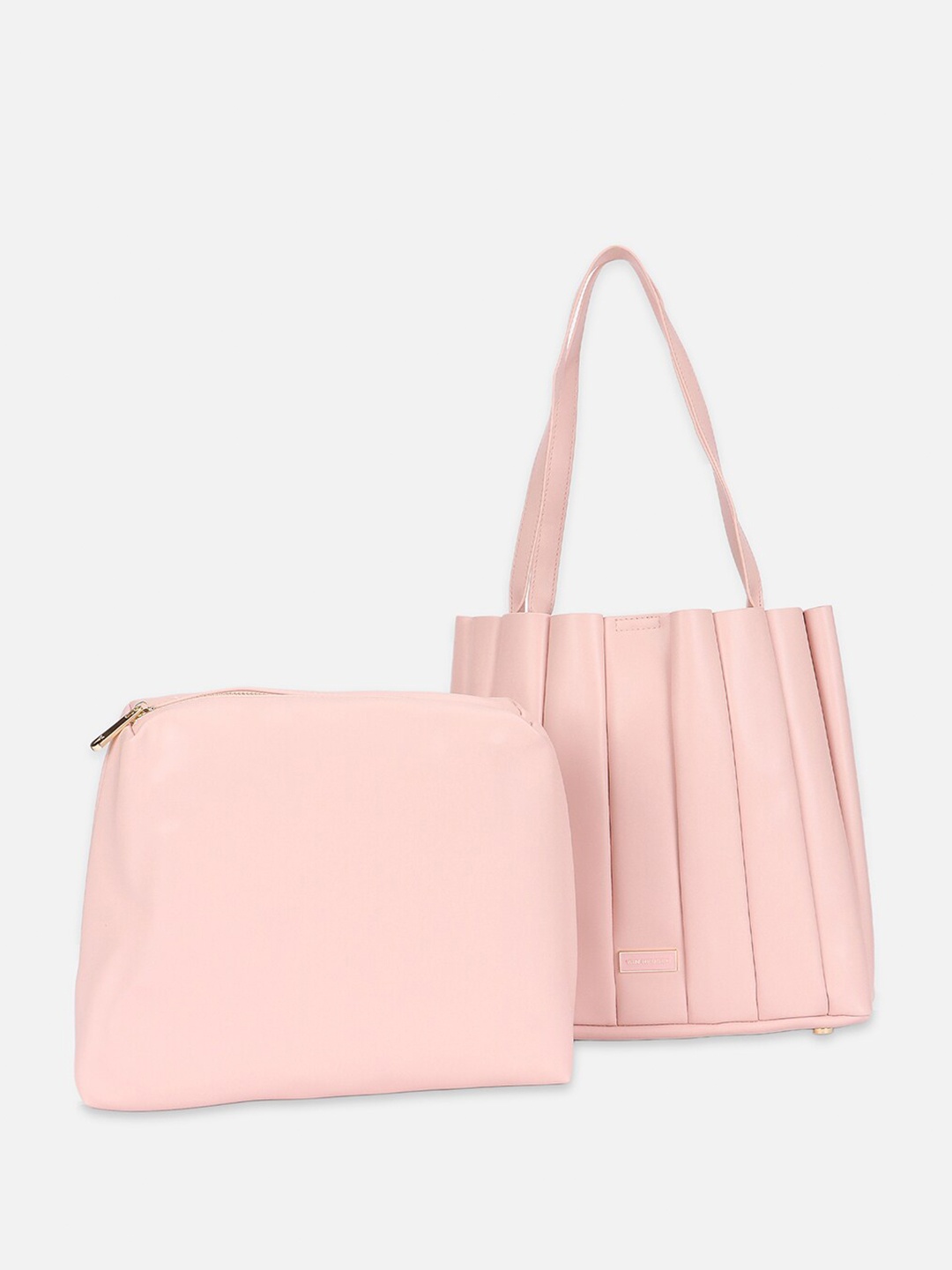 Van Heusen Structured Tote Bag with Pouch, Pink