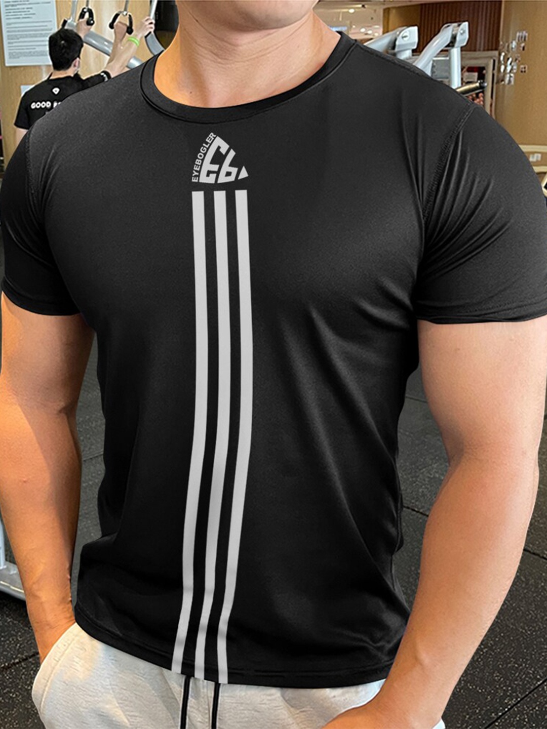 

Eyebogler Striped Regular Fit T-shirt, Black