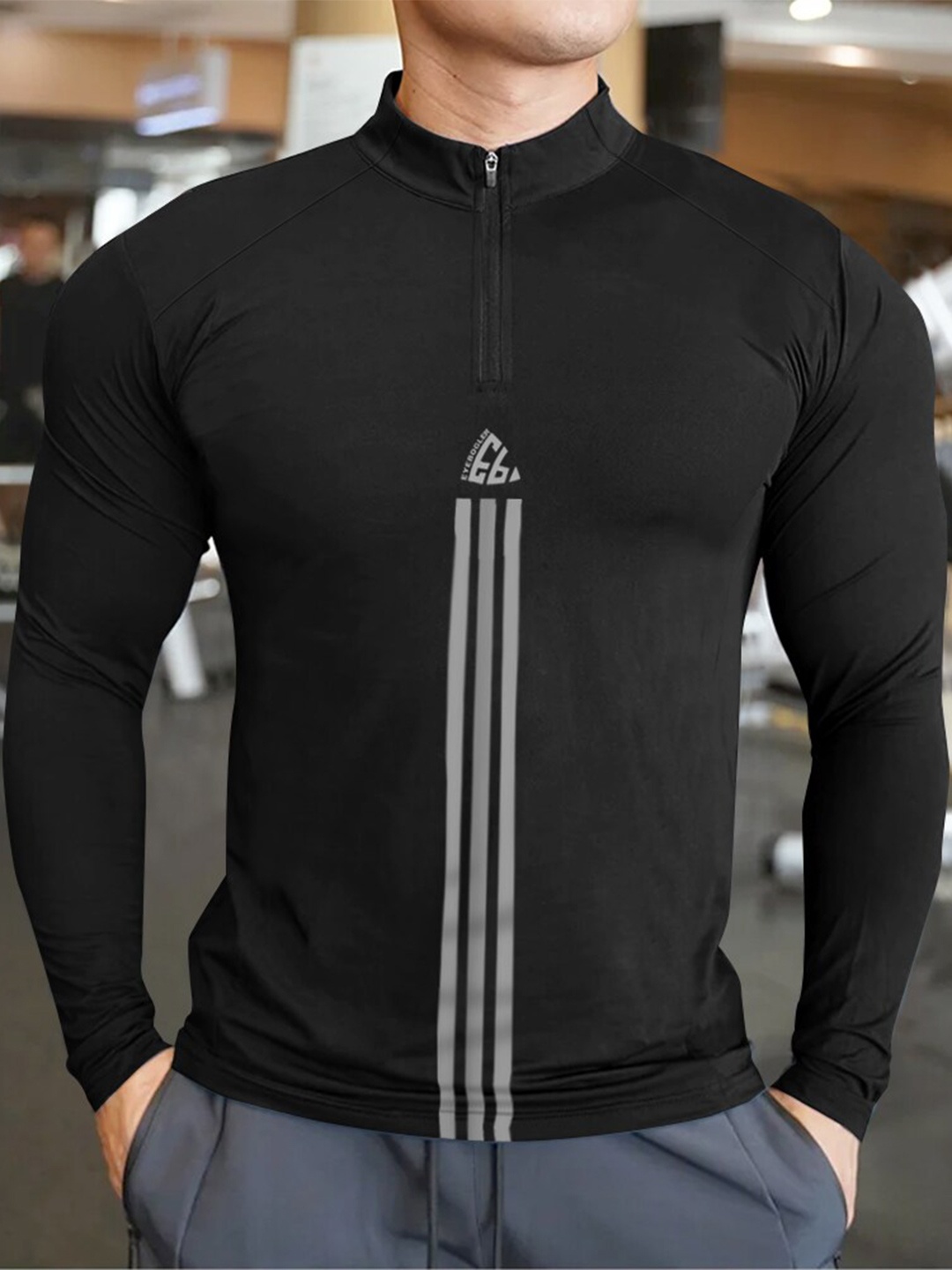 

Eyebogler High Neck Slim Fit T-shirt, Black