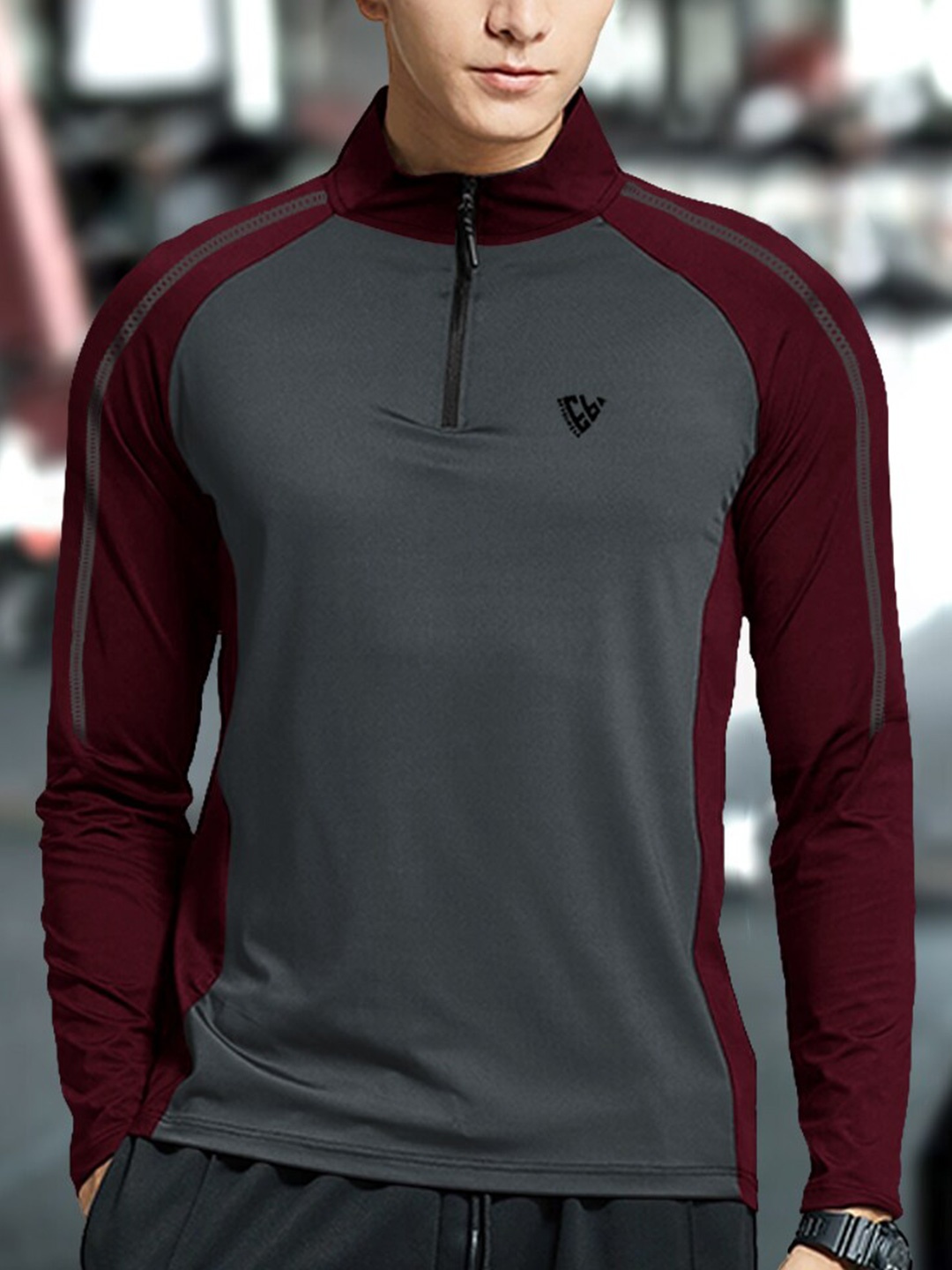 

Eyebogler Regular Ban Neck Slim Fit Tshirt, Maroon
