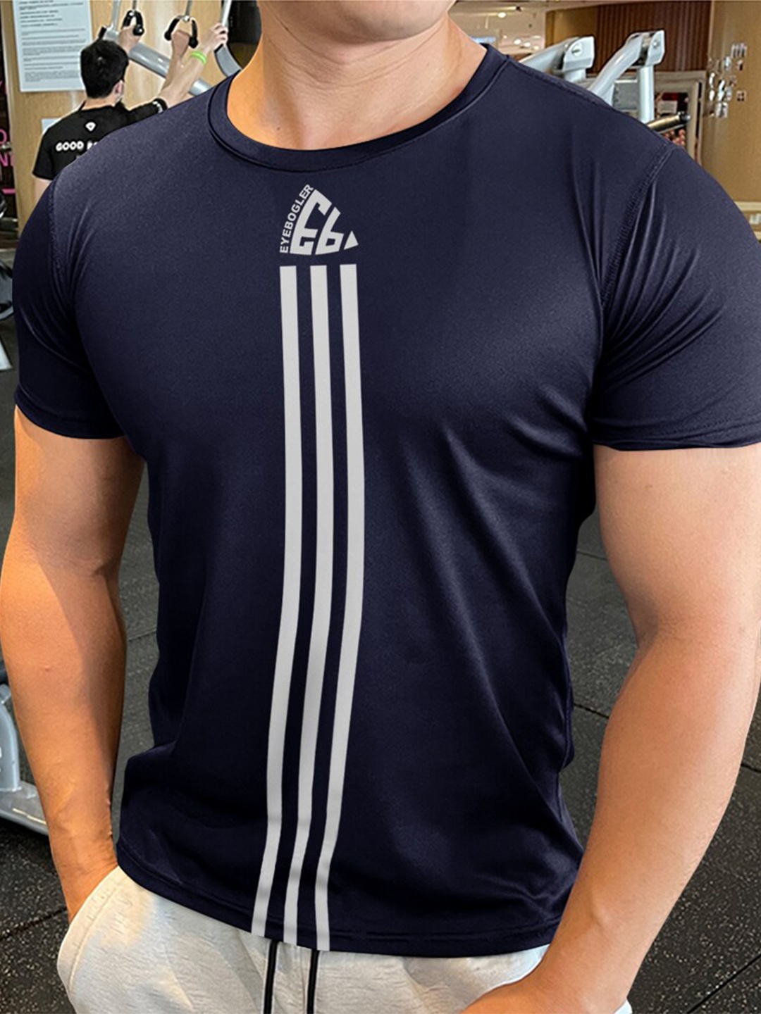 Eyebogler Round Neck T-shirt, Navy blue