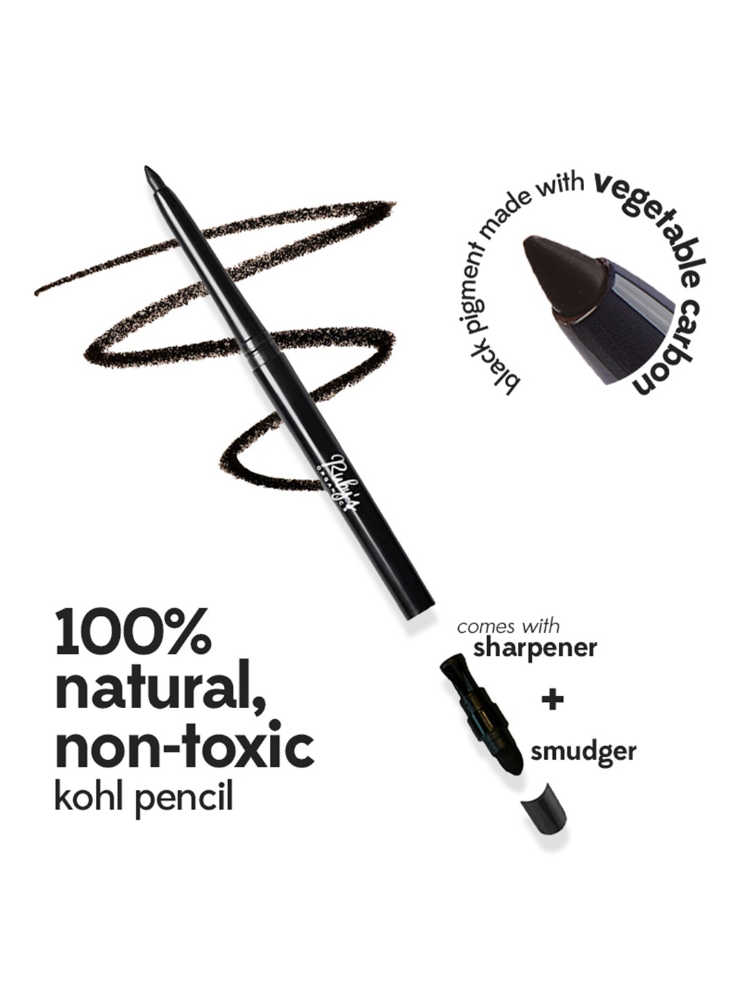 

Ruby's Organics Smoked Kohl Kajal & Eyeliner - 0.35g - Black