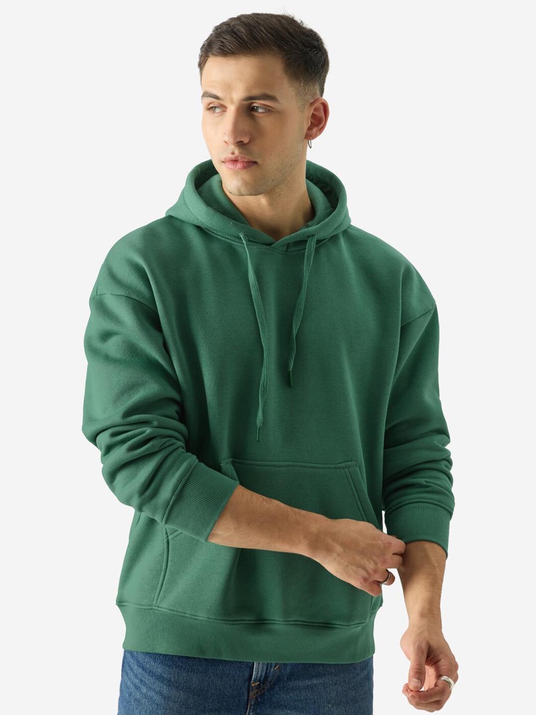 

The Souled Store Long Sleeves Hooded Sweatshirt, Green