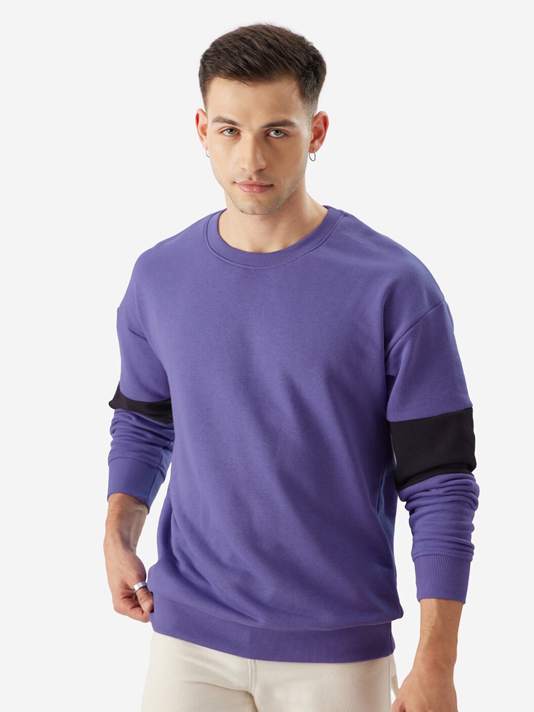 

The Souled Store Round Neck Long Sleeves Sweatshirt, Violet