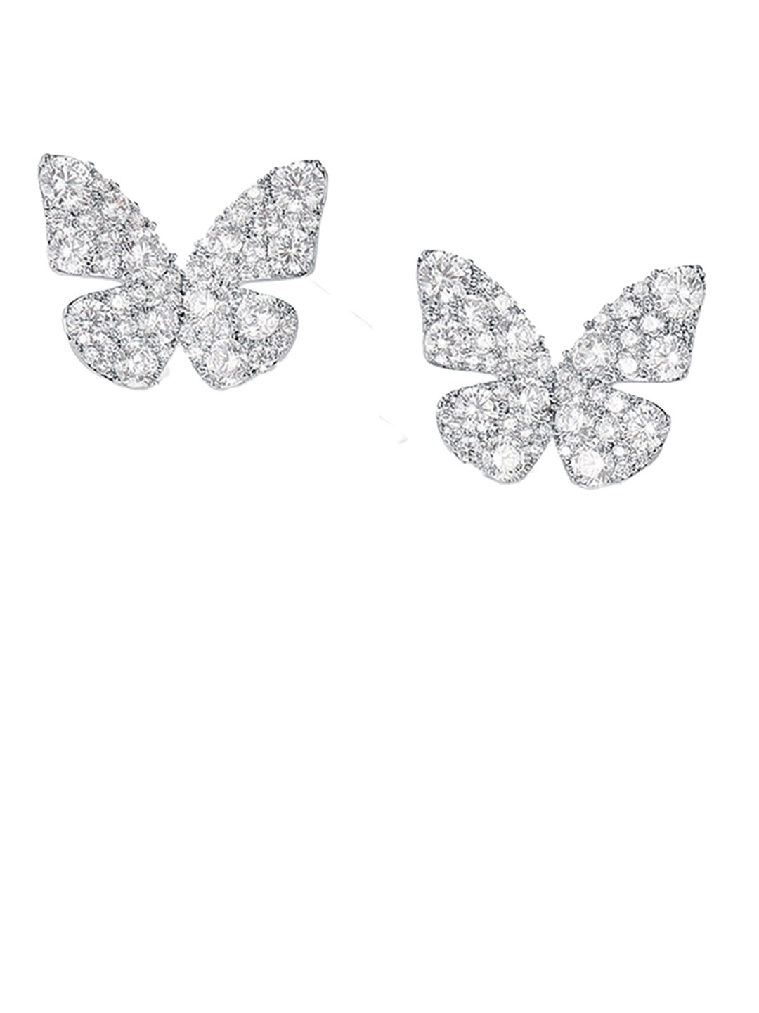 

VAGHBHATT Silver-Plated Animal Shaped Studs Earrings