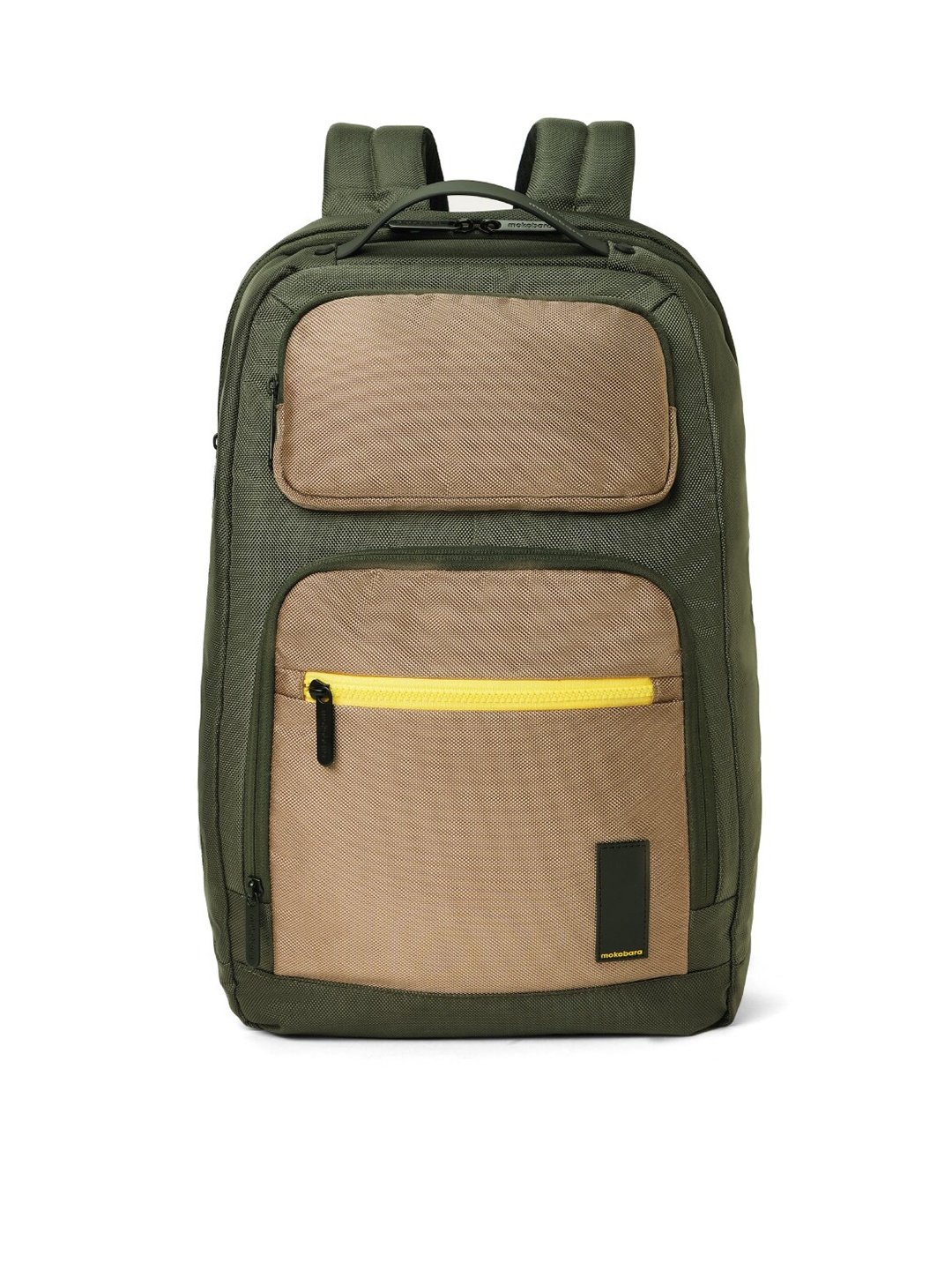 

MOKOBARA Unisex Colourblocked Backpack, Green