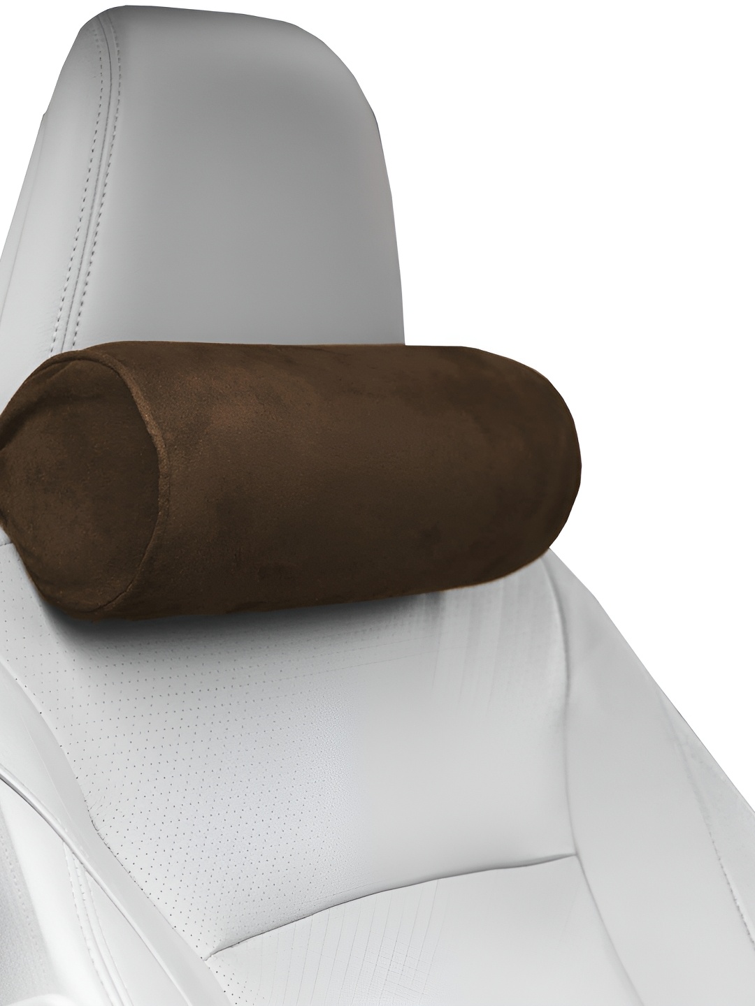 

Pum Pum Brown Fibre Filled Ultra Soft Car Bolster Headrest Pillow