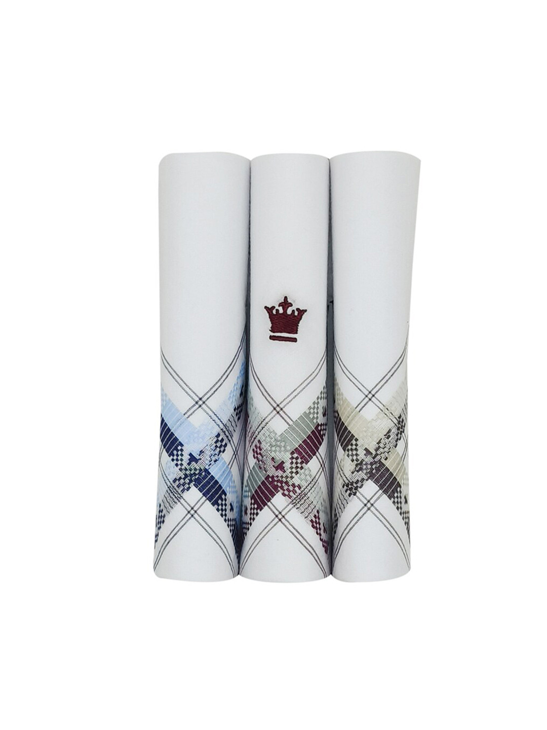 

Louis Philippe Men Pack Of 3 Cotton Handkerchiefs, White