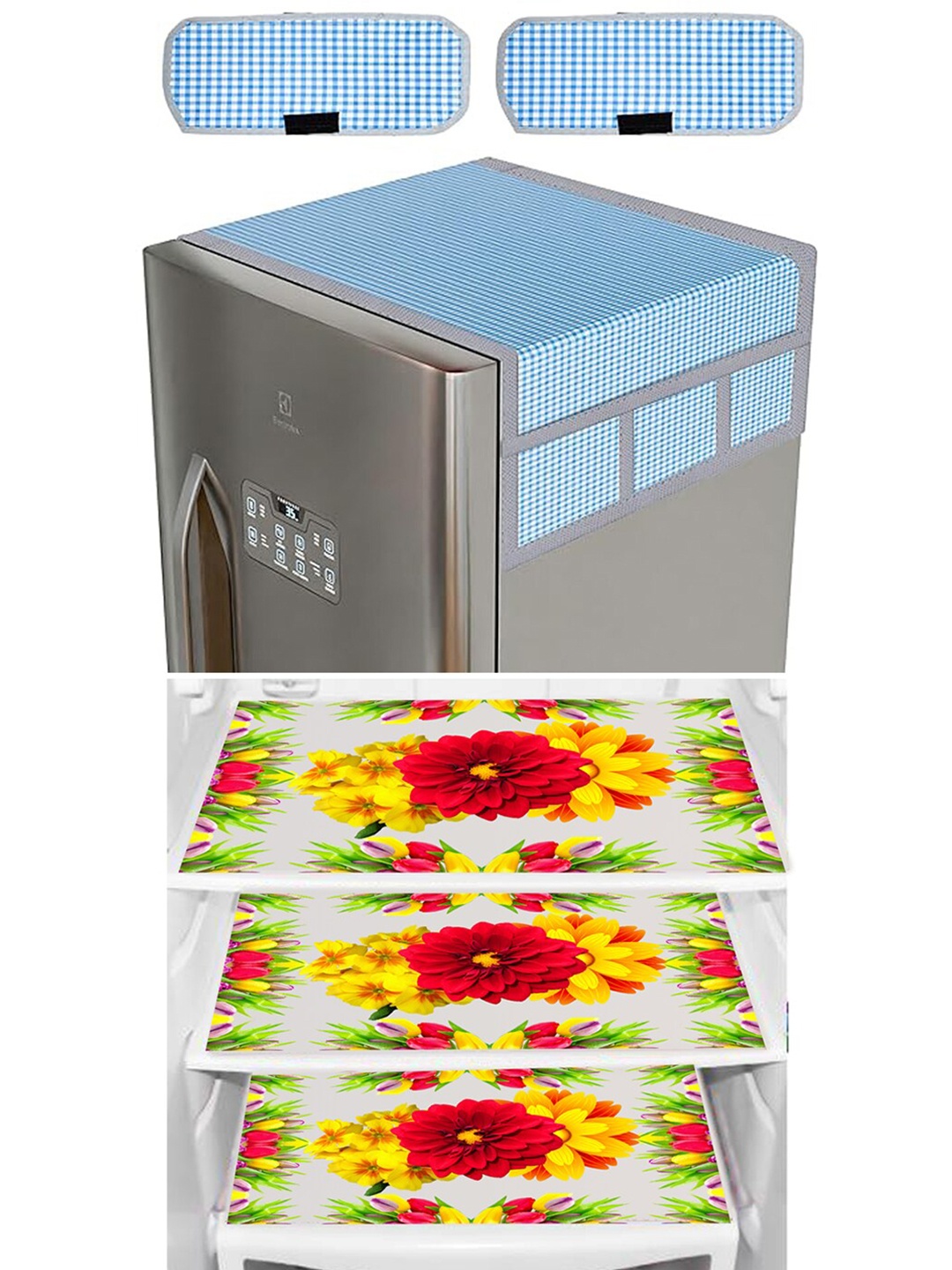

Dakshya Industries 6 Pieces Blue Printed Refrigerator Covers