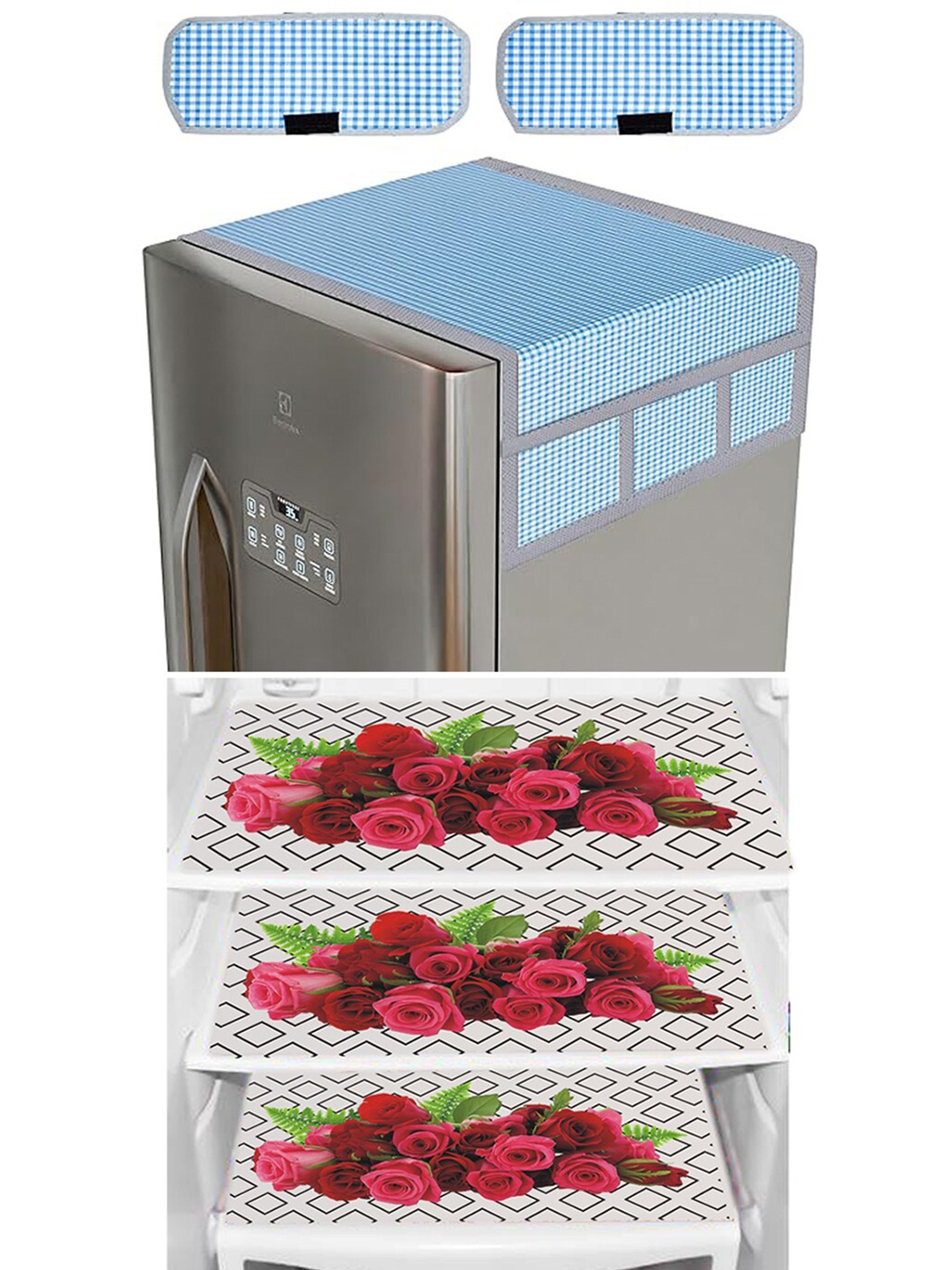 

Dakshya Industries 6 Pieces Blue Printed Printed Refrigerator Covers