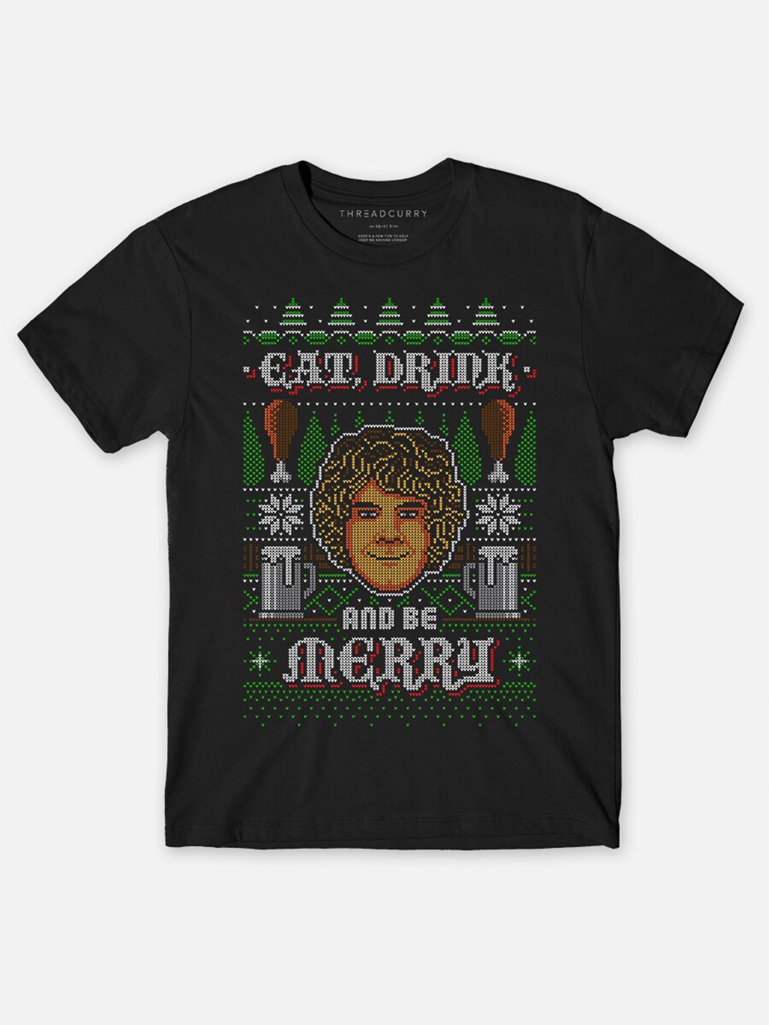 

THREADCURRY Boys Graphic Printed Cotton T-shirt, Black