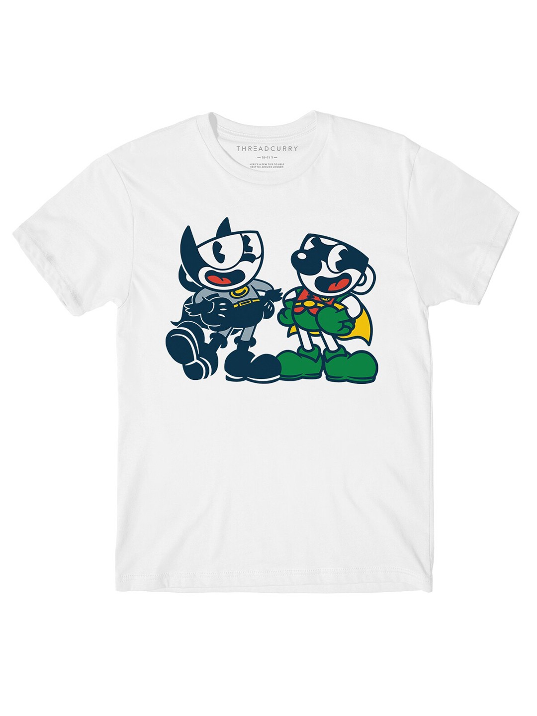 

THREADCURRY Boys Printed Applique Cotton T-shirt, White