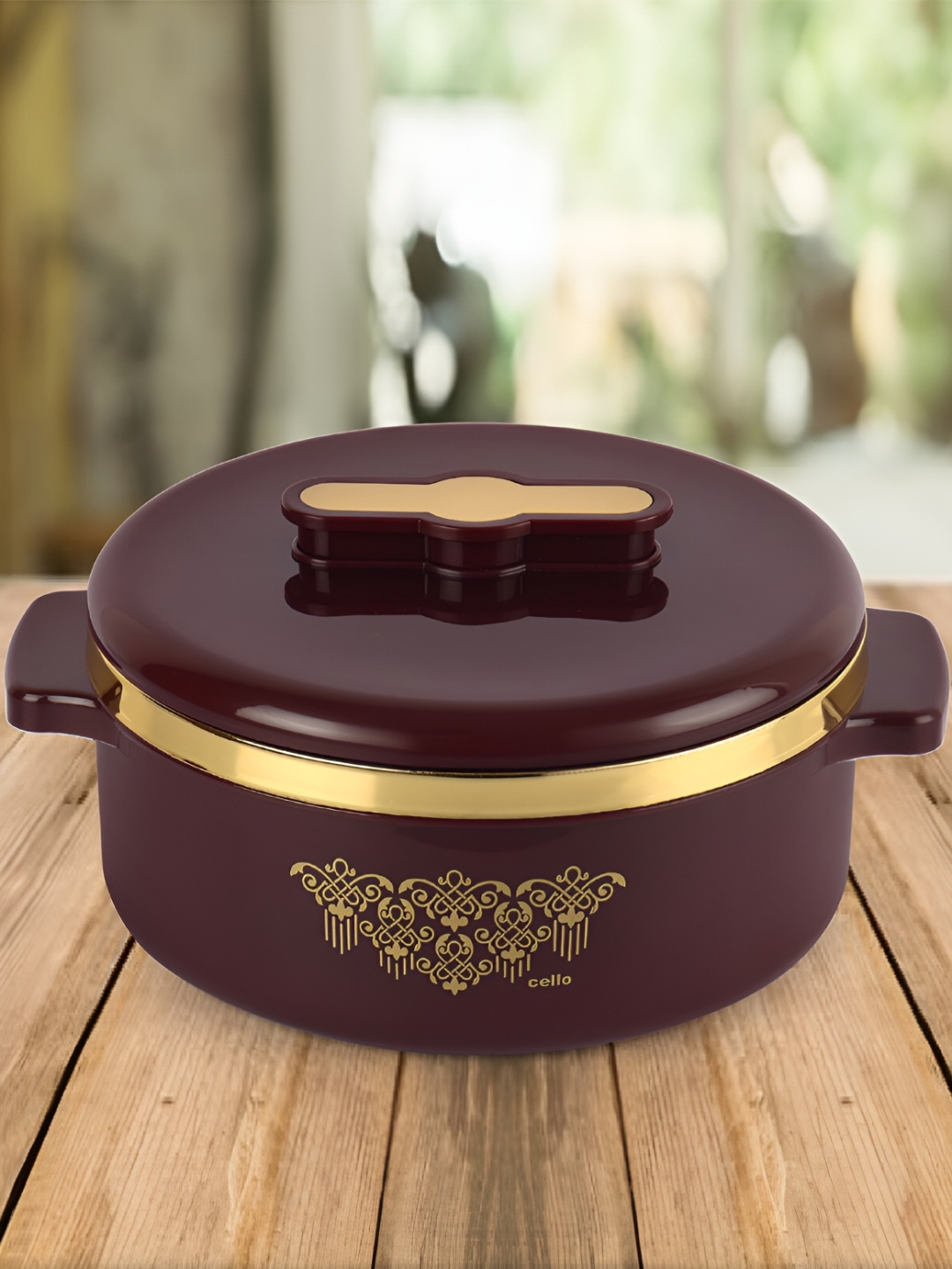 

Cello Brown & Gold-Toned Stainless Steel Food Container 2.5 L