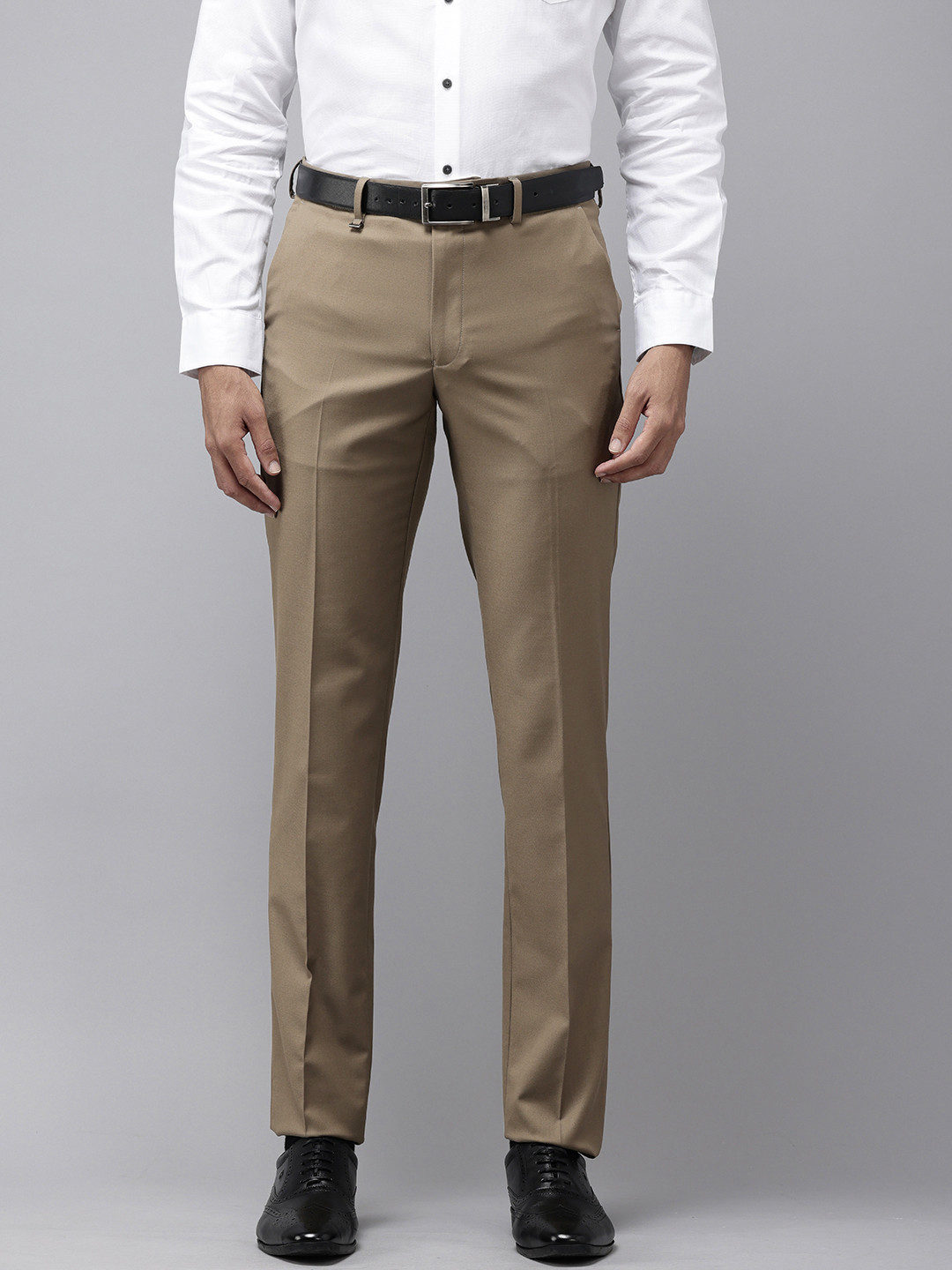 

Van Heusen Men Slim Fit Formal Trousers, Brown