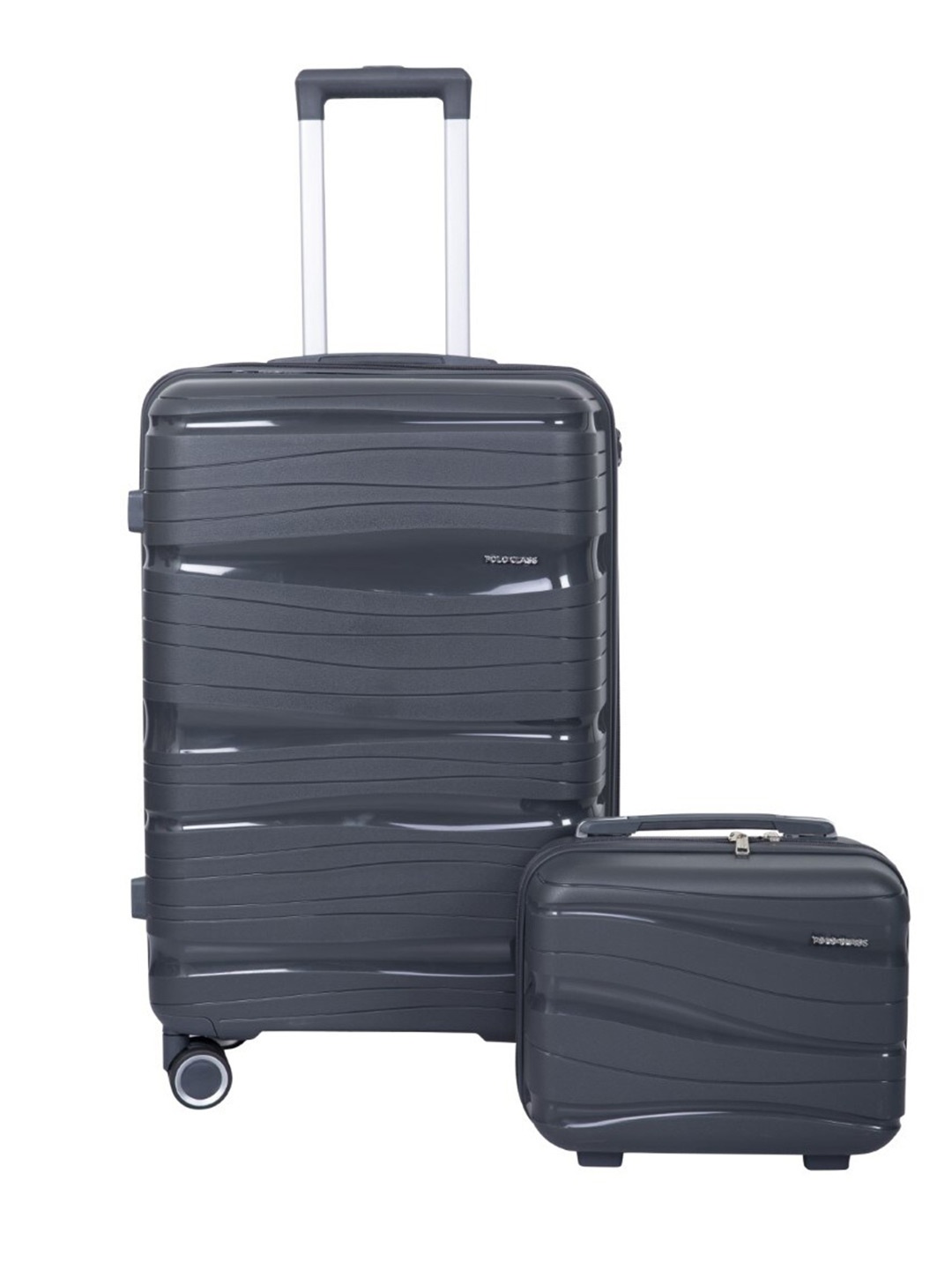 

Polo Class Set Of 2 Hard-Sided Large Trolley Suitcase With Vanity - 50 L, Grey