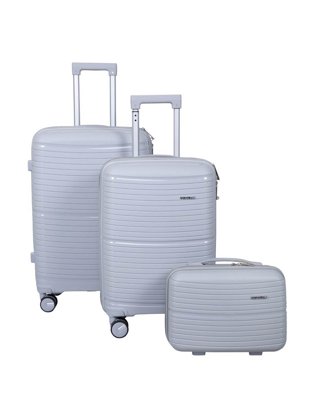 

Polo Class Set Of 3 Hard-Sided Trolley Suitcase With Vanity Bag, Grey