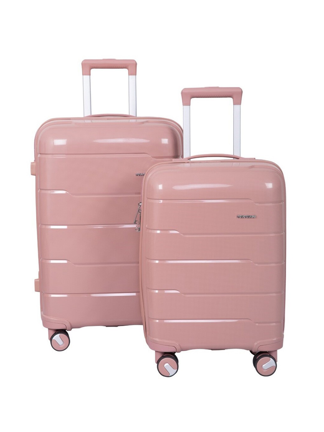 

Polo Class Set Of 2 Textured 360-Degree Rotation Hard-Sided Trolley Suitcases 50.8 cm, Rose gold