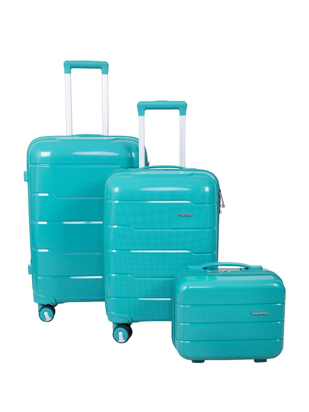 

Polo Class Set Of 3 Hard Sided Trolley Bag With Vanity Bag, Sea green