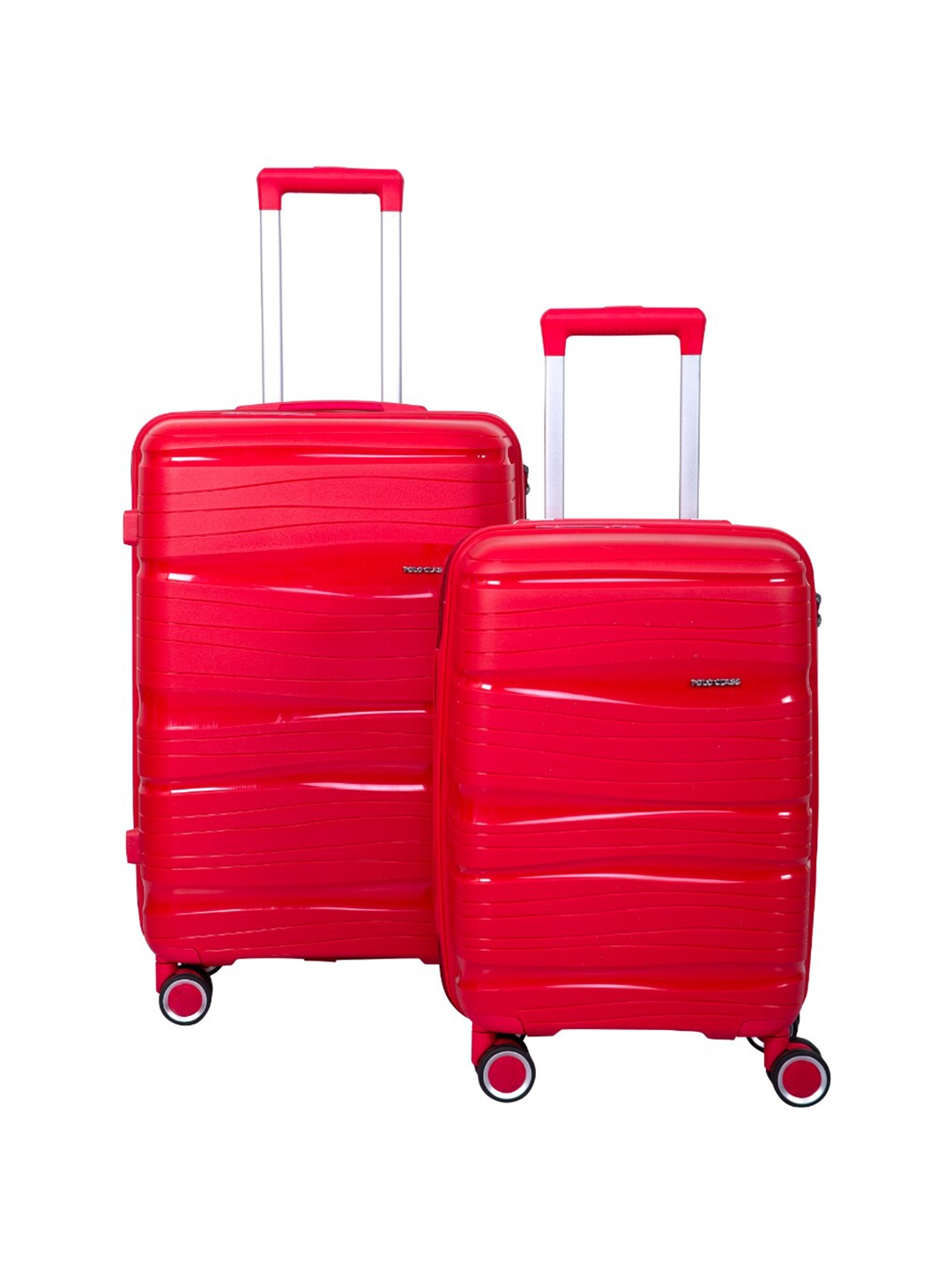 

Polo Class Set Of 2 Textured Hard-Sided Trolley Suitcase, Red
