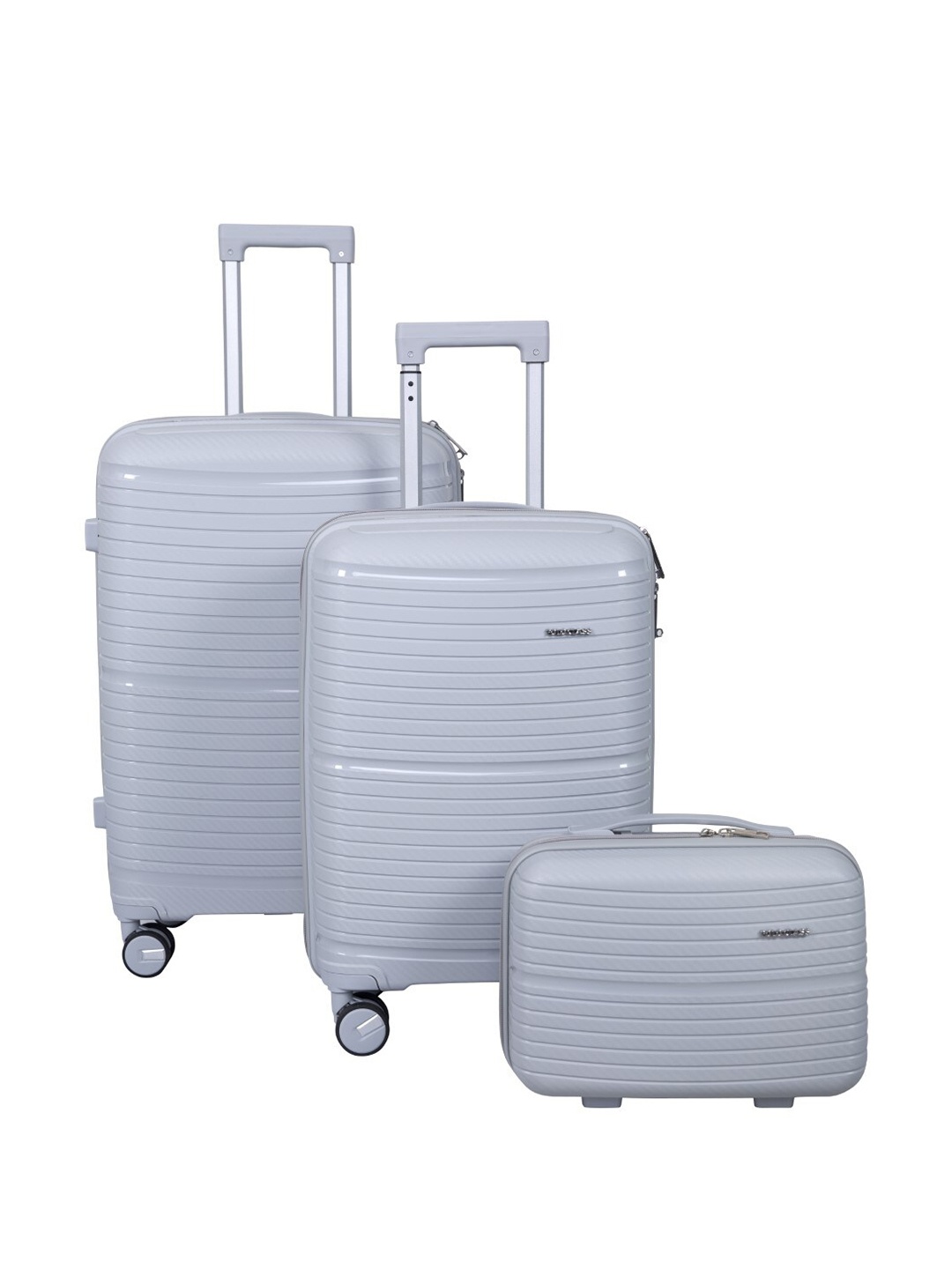 

Polo Class Set Of 3 Hard-Sided Trolley Suitcase With Vanity Bag, Grey