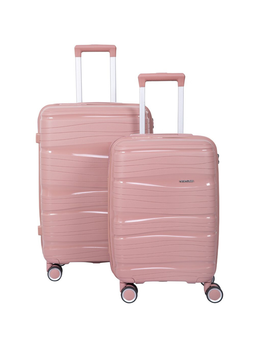 

Polo Class Set of 2 Textured Hard-Sided Large Trolley Bag, Rose gold