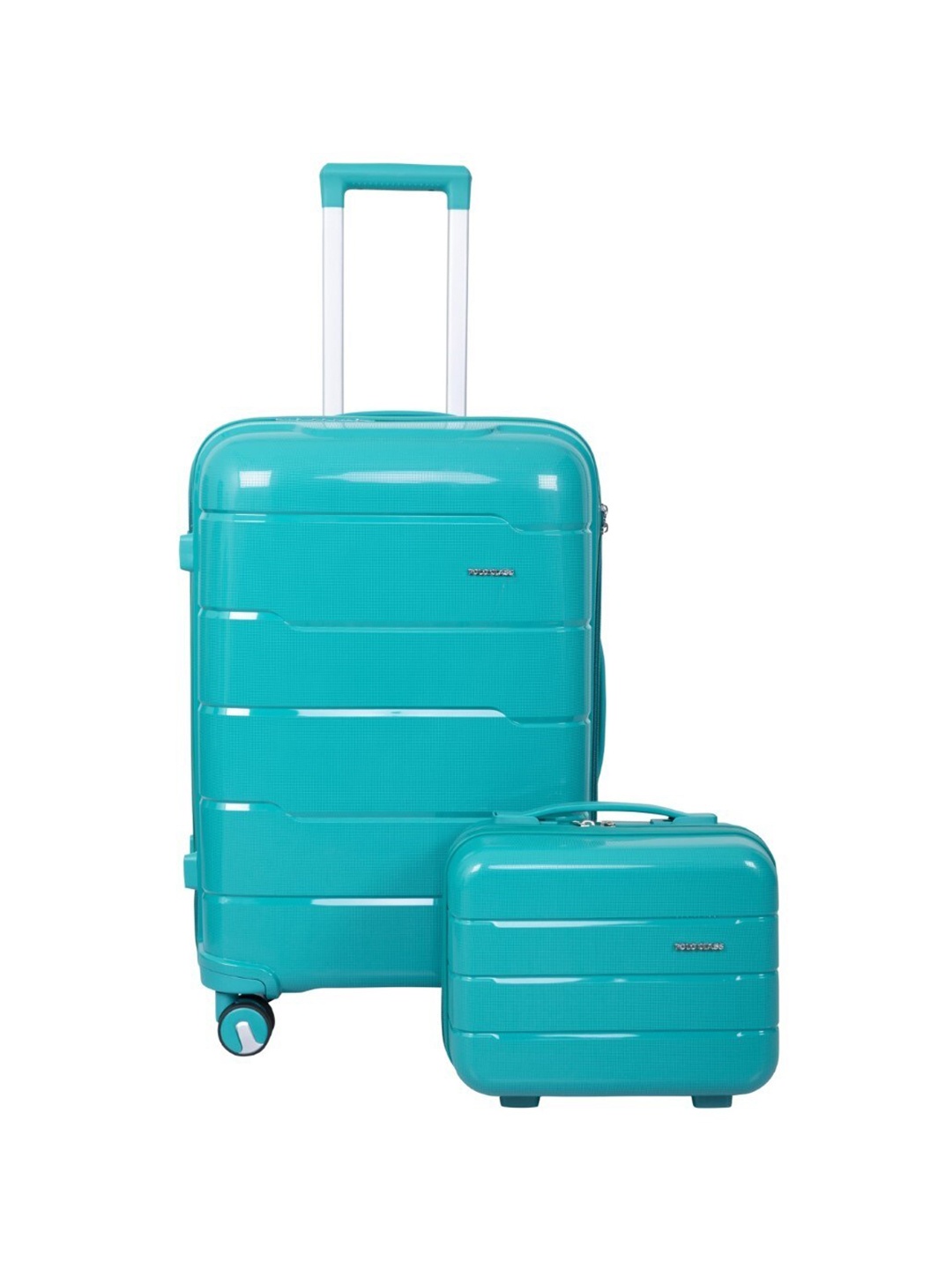 

Polo Class Set Of 2 Hard Sided Large Trolly Bags & Vanity Bag 71.1 cm, Sea green