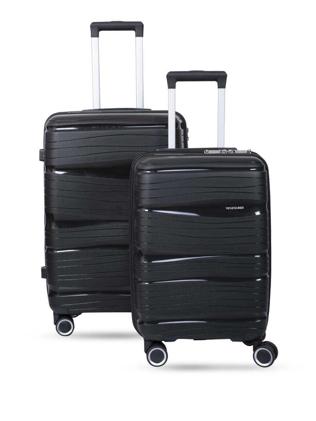 

Polo Class Set Of 2 Hard Sided Trolley Suitcase -Up to 10 Kg, Black