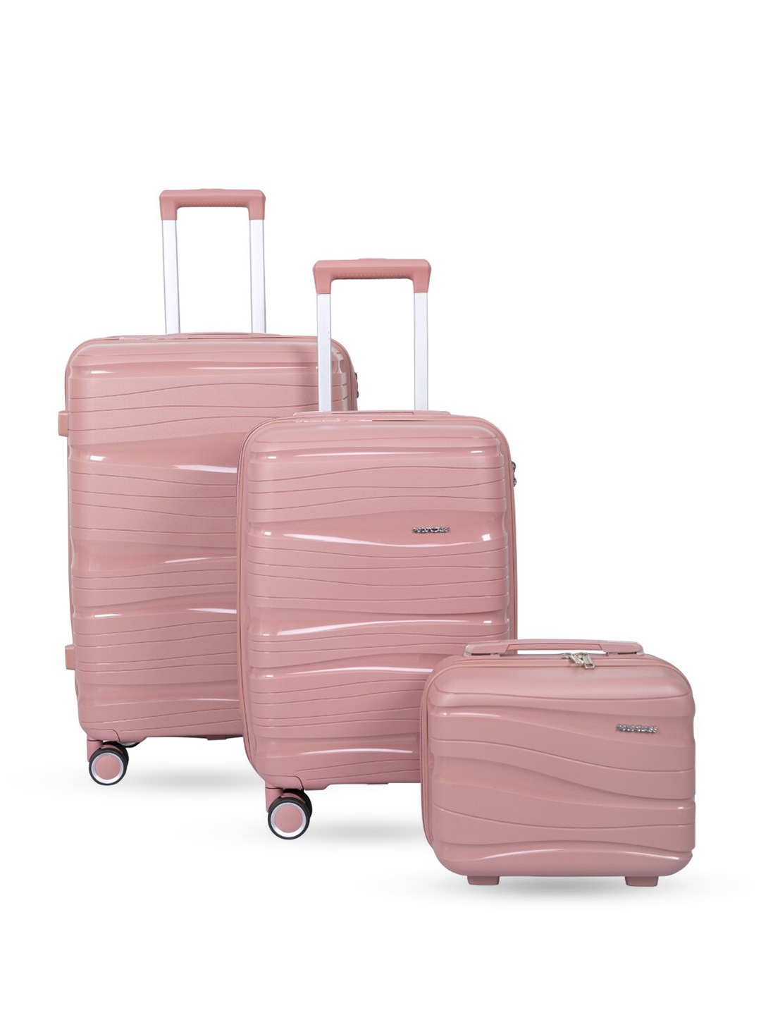 

Polo Class Set Of 2 Trolley Suitcase With Vanity Bag, Rose gold