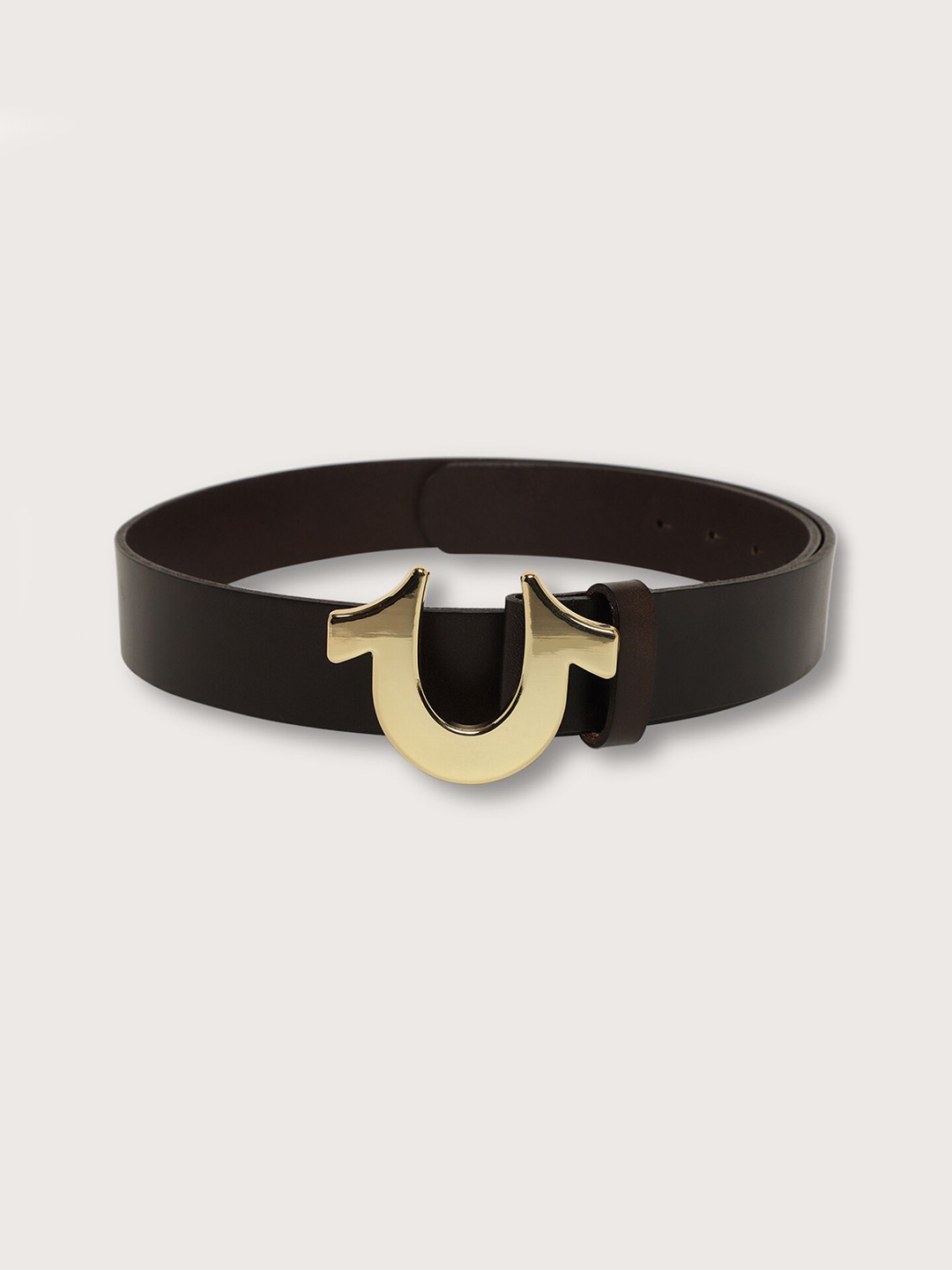 

True Religion Men Leather Belt, Brown