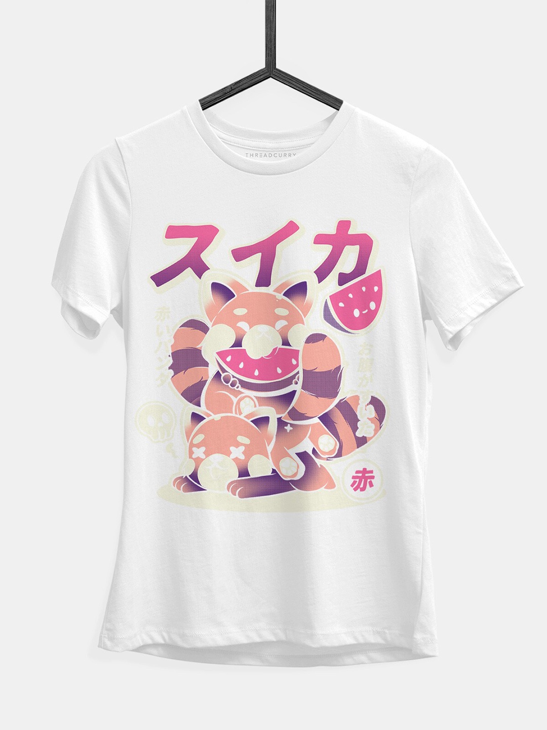 

THREADCURRY Girls Graphic Printed Cotton T-shirt, White
