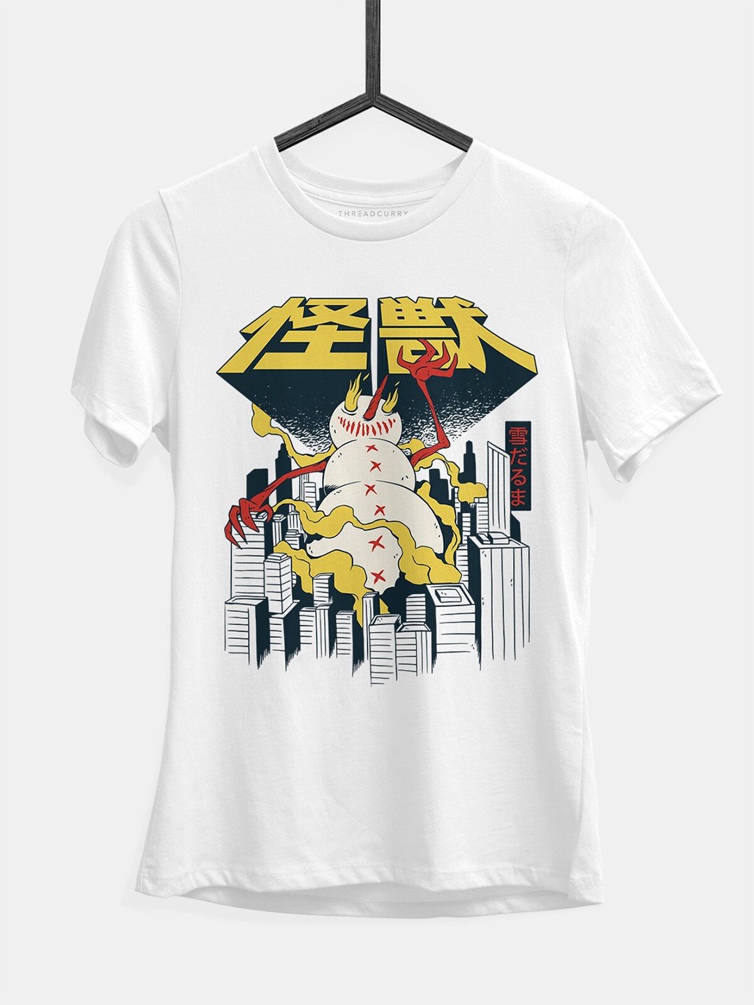 

THREADCURRY Girls Graphic Printed Cotton T-shirt, White