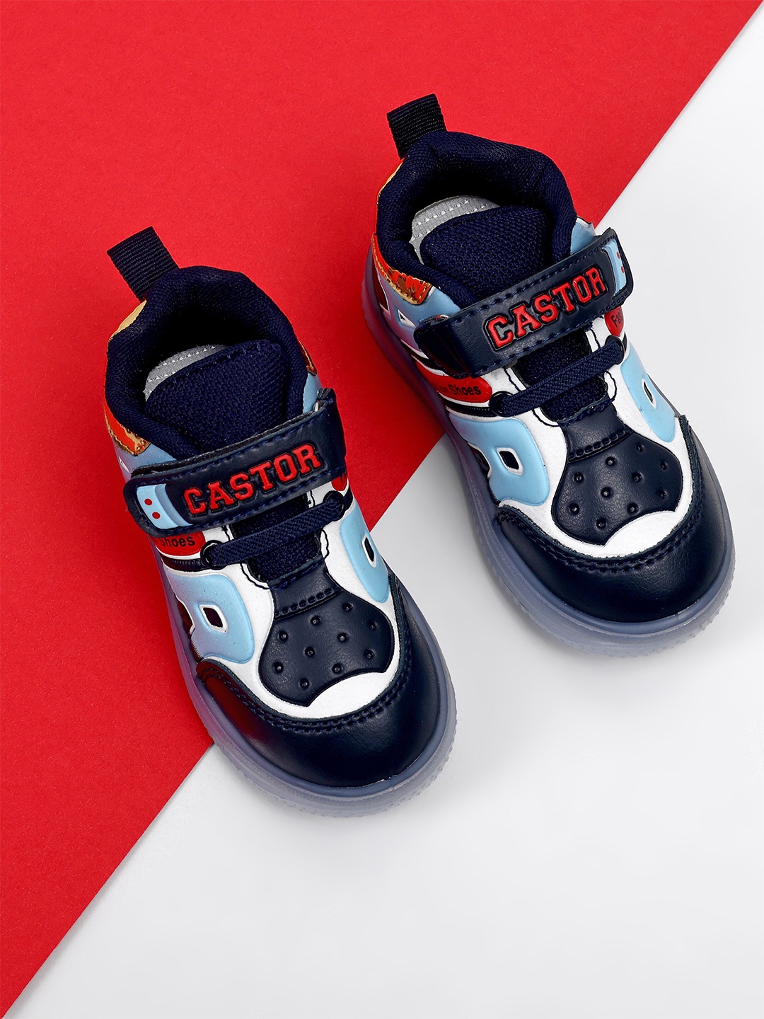 

KATS Kids Colourblocked LED Lighting Lightweight Sneakers, Navy blue