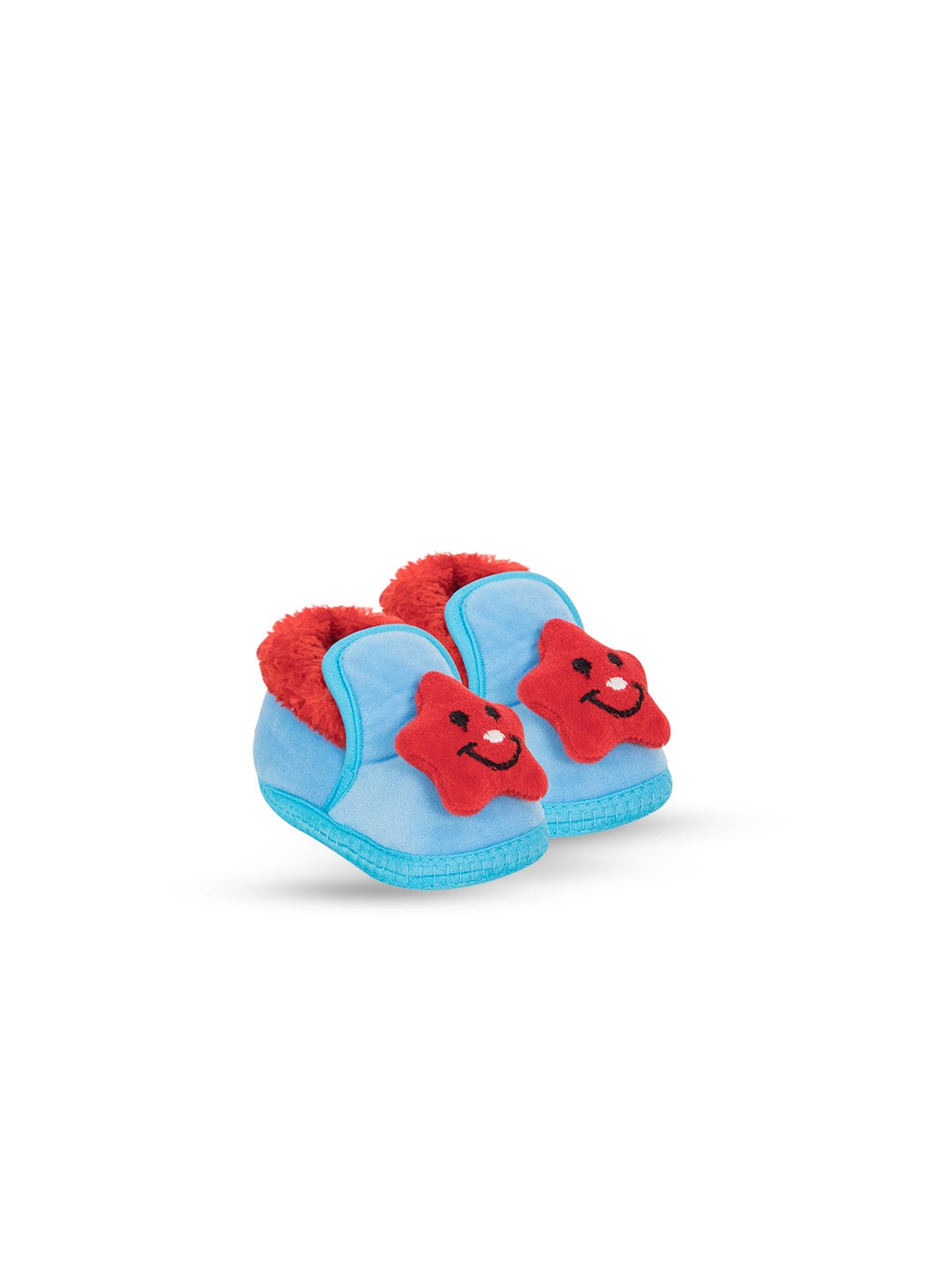 

BAESD Infants Self Design Velvet Booties, Blue