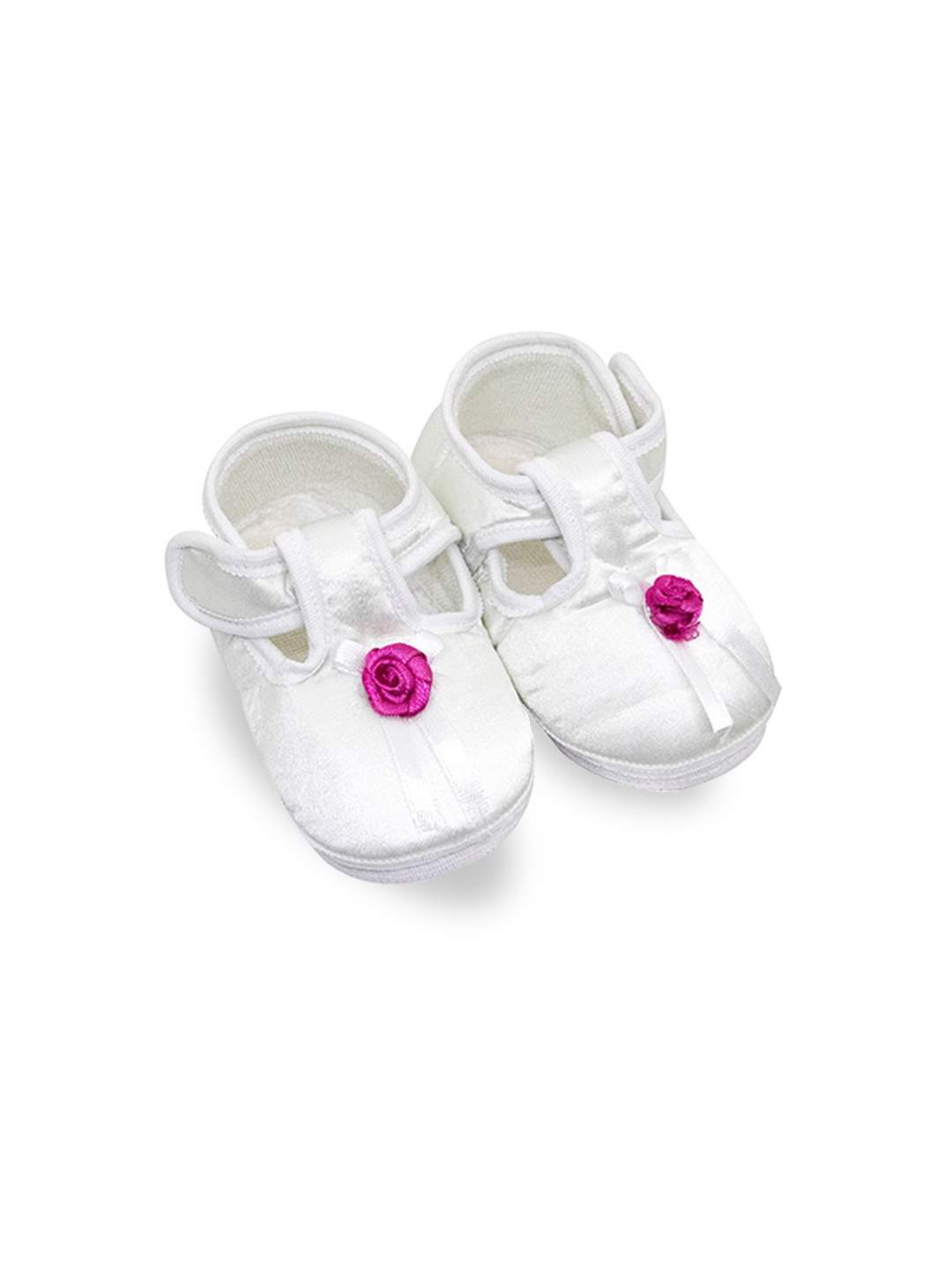 

BAESD Infants Girls Satin Booties, White