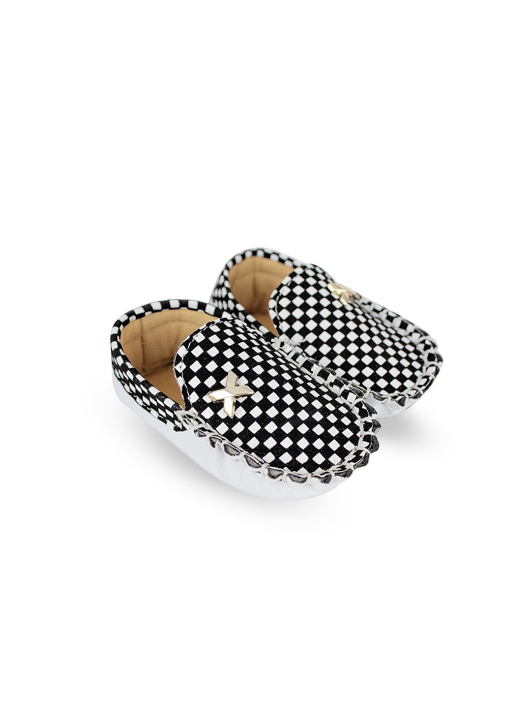 

BAESD Infants Boys Printed Loafer Booties, Black