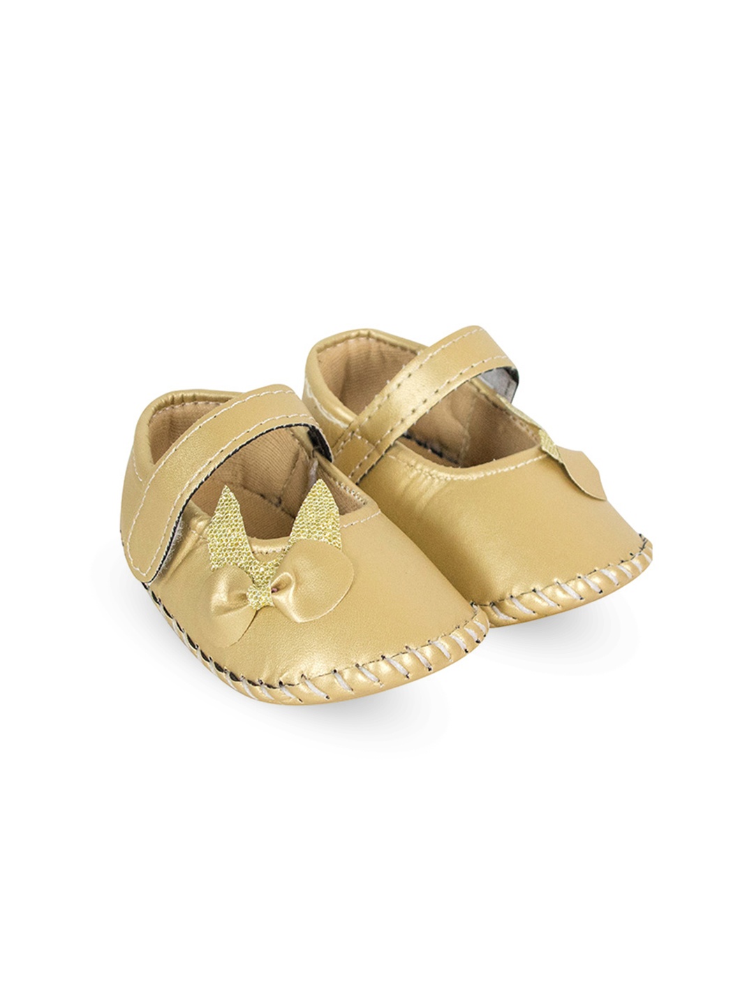 

BAESD Infants Girls Textured Loafer Booties, Gold