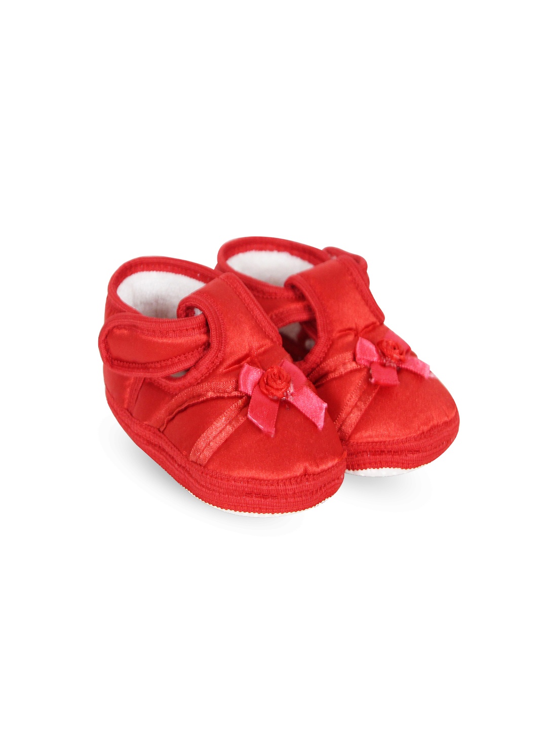 

BAESD Infants Bow Detail Booties, Red